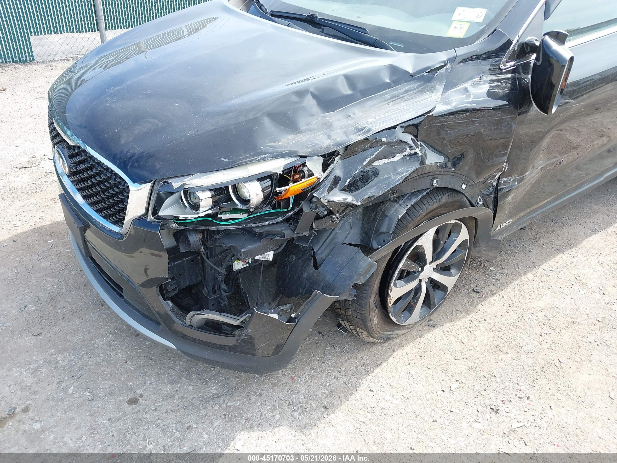 2016 Kia Sorento 2.0t Ex Black vin: 5XYPHDA11GG049749