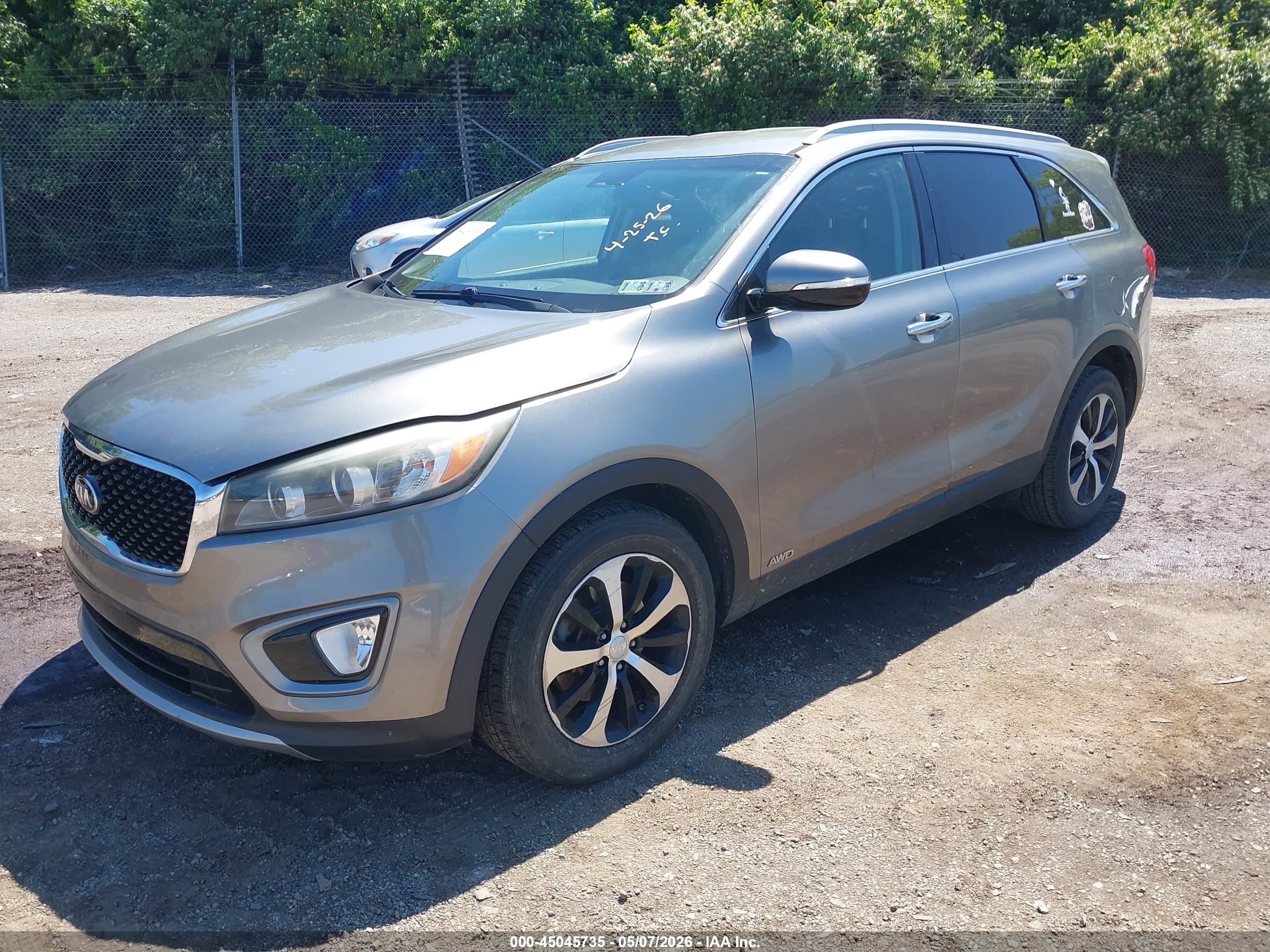 2016 Kia Sorento 2.0t Ex Gray vin: 5XYPHDA18GG030633