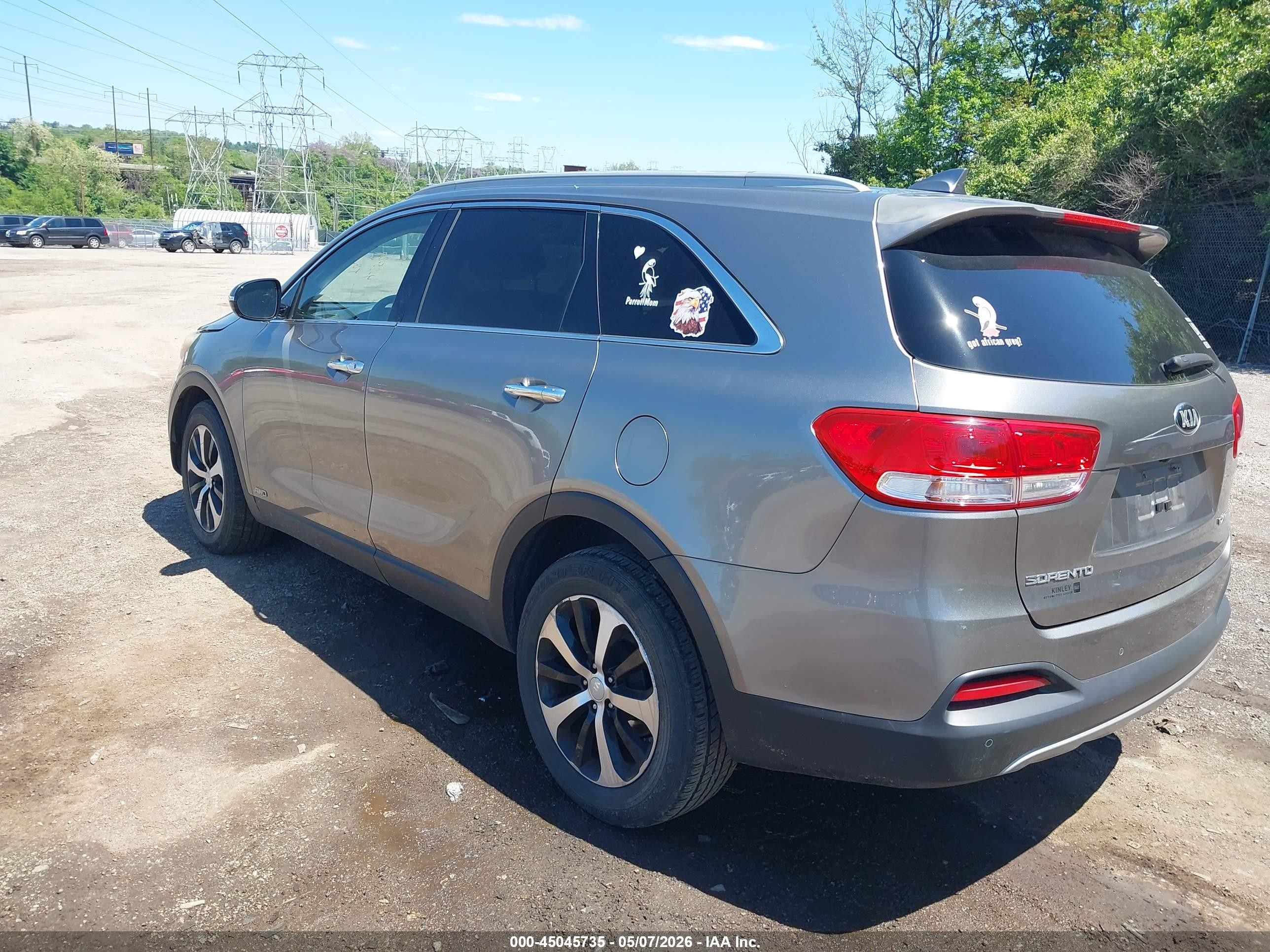 2016 Kia Sorento 2.0t Ex Gray vin: 5XYPHDA18GG030633