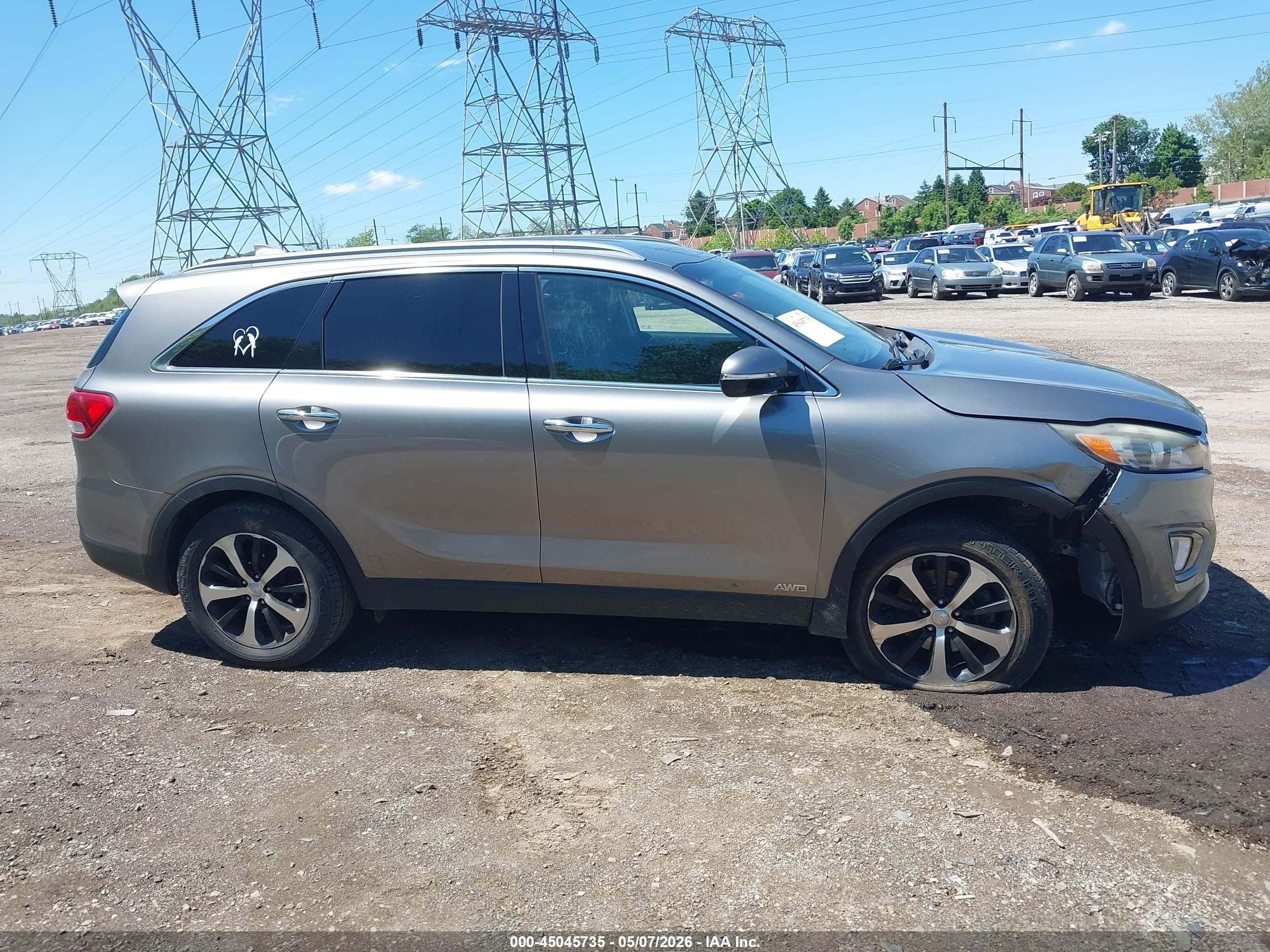 2016 Kia Sorento 2.0t Ex Gray vin: 5XYPHDA18GG030633