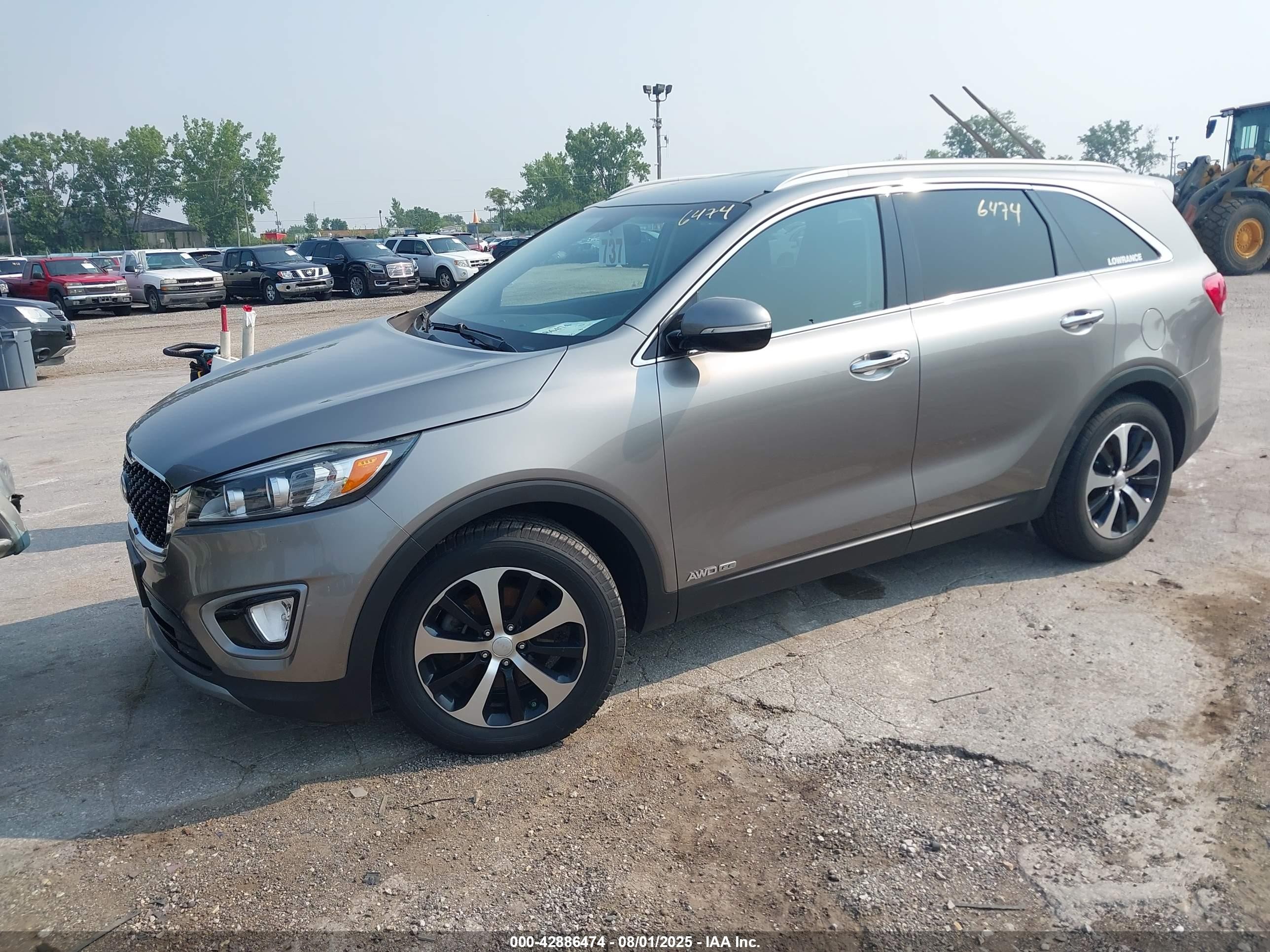 2017 Kia Sorento 3.3l Ex Gray vin: 5XYPHDA50HG243368