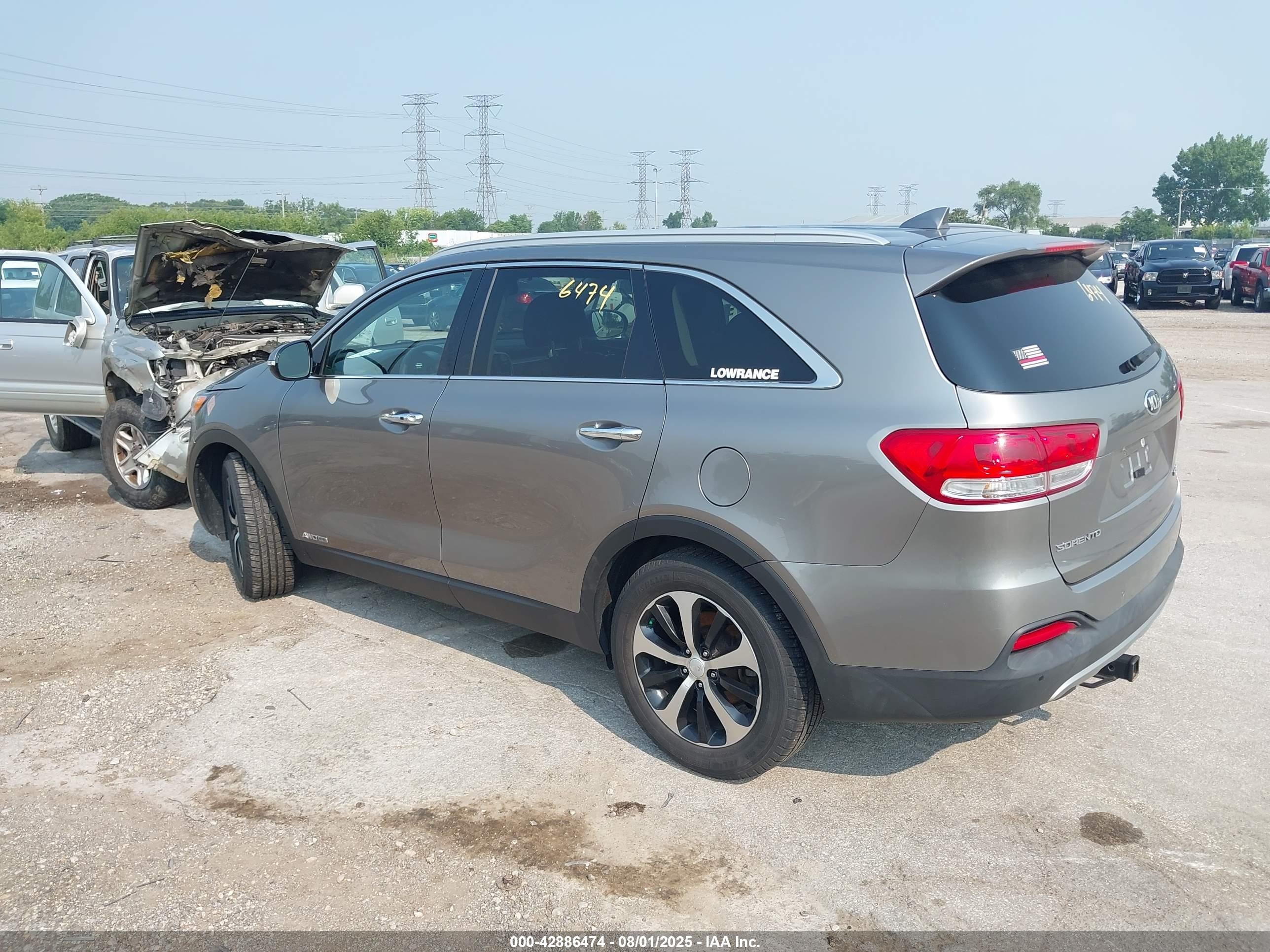 2017 Kia Sorento 3.3l Ex Gray vin: 5XYPHDA50HG243368