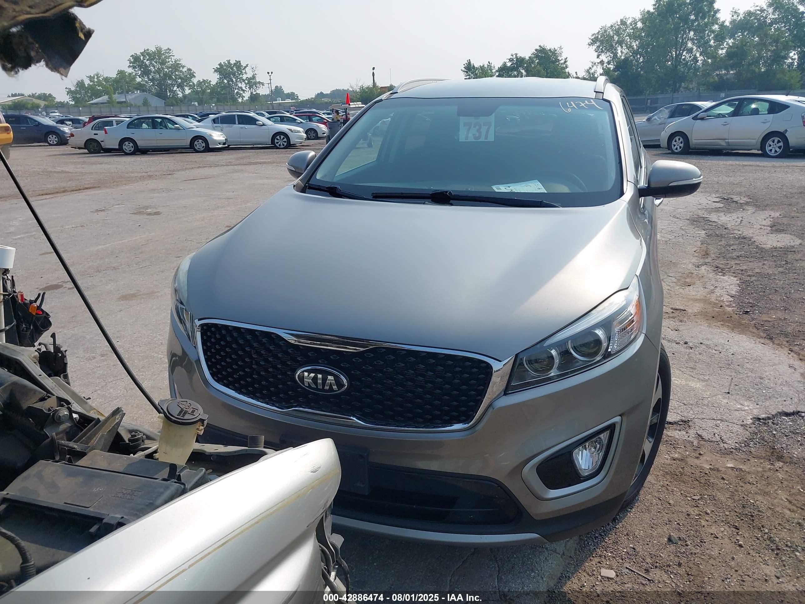 2017 Kia Sorento 3.3l Ex Gray vin: 5XYPHDA50HG243368