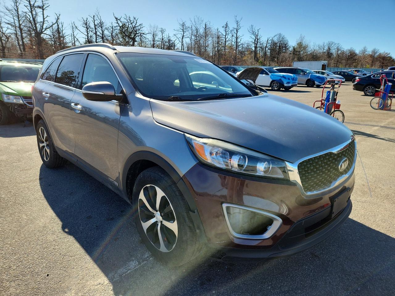2016 Kia Sorento Ex Gray vin: 5XYPHDA56GG012991