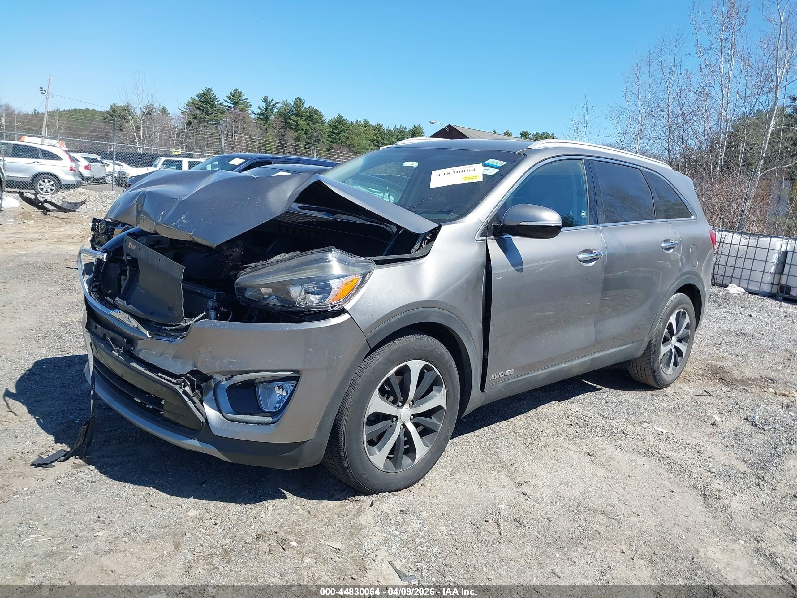 2016 Kia Sorento 3.3l Ex Gray vin: 5XYPHDA56GG152765