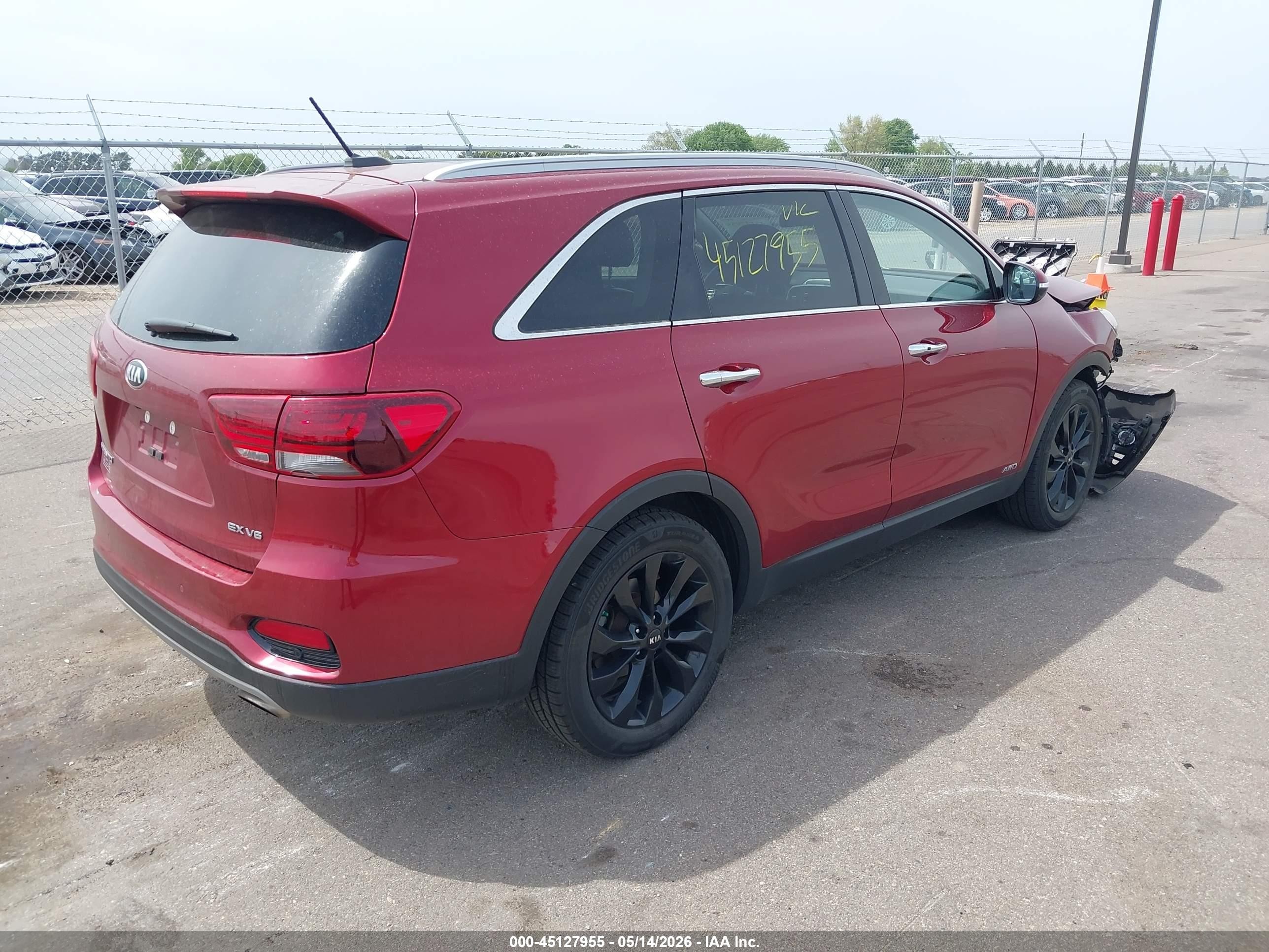 2020 Kia Sorento 3.3l Ex Red vin: 5XYPHDA59LG676244