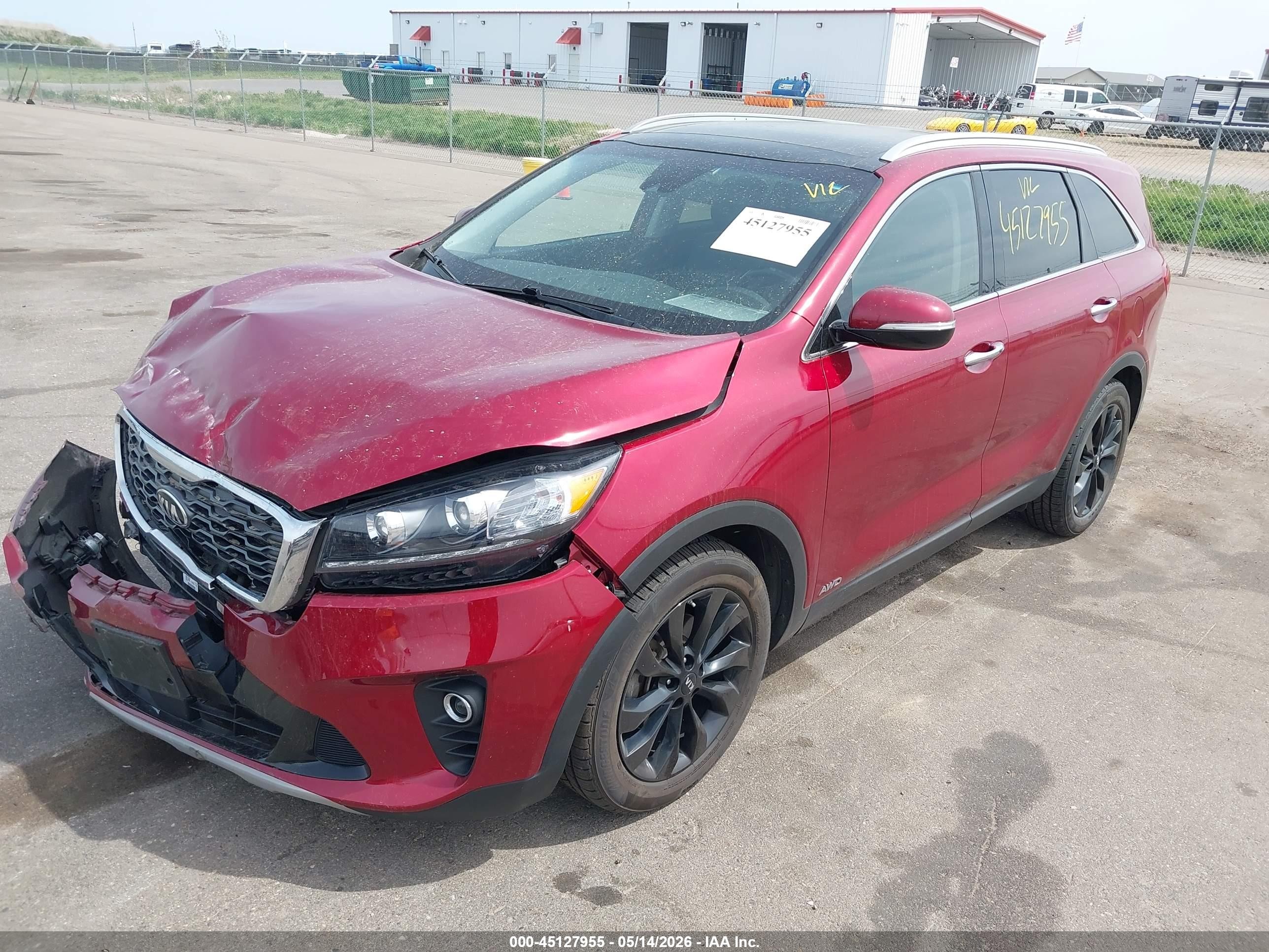 2020 Kia Sorento 3.3l Ex Red vin: 5XYPHDA59LG676244