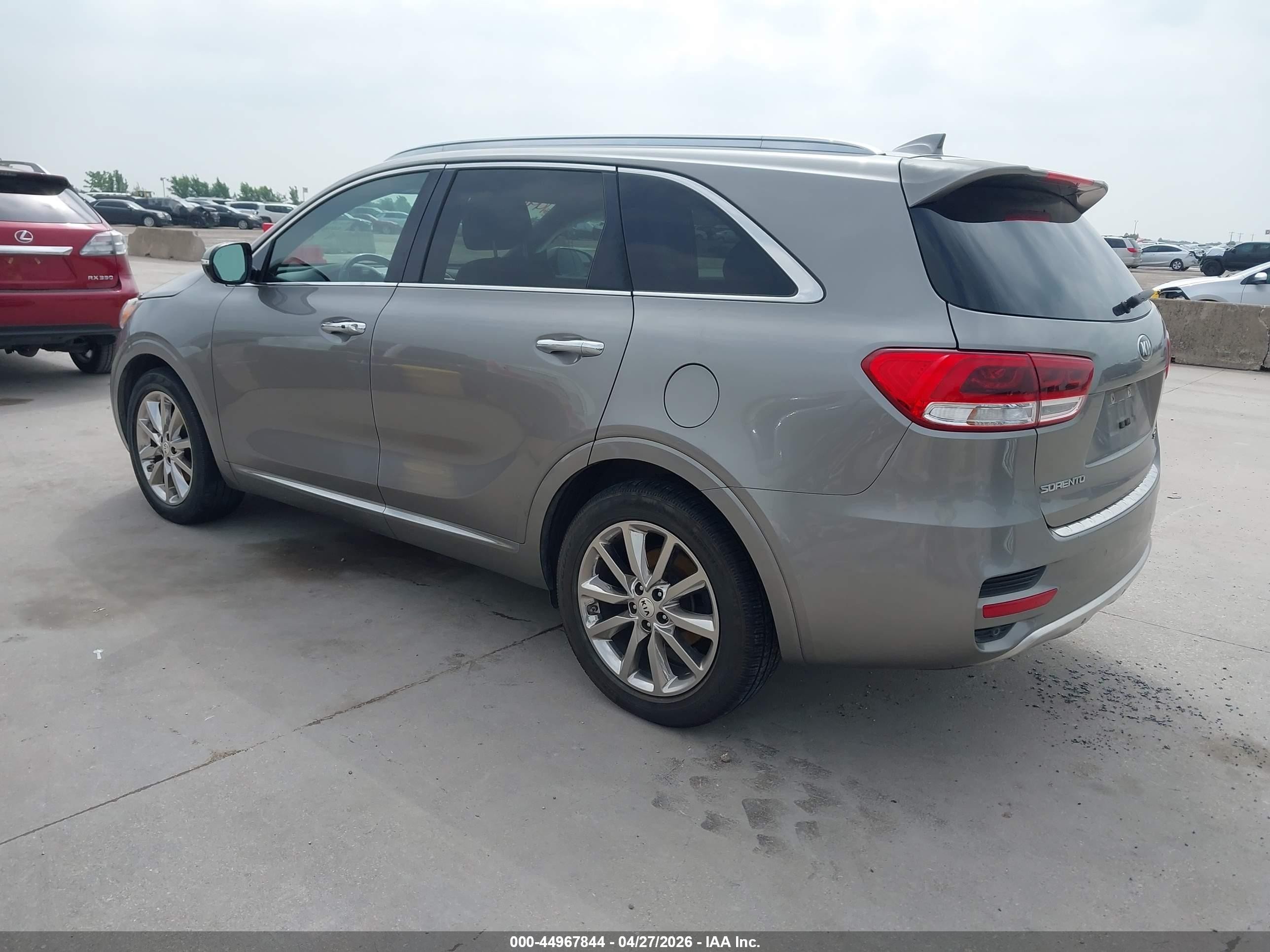 2017 Kia Sorento 3.3l Sxl Silver vin: 5XYPK4A50HG294872