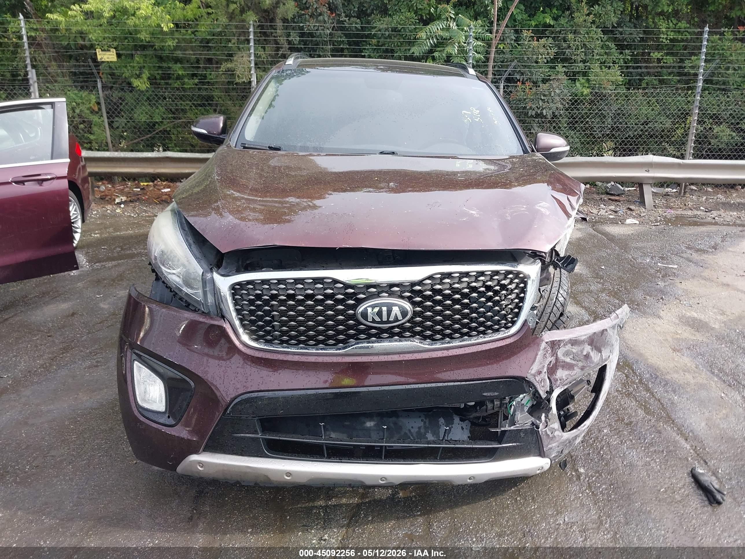 2016 Kia Sorento 3.3l Sx Burgundy vin: 5XYPK4A52GG071277