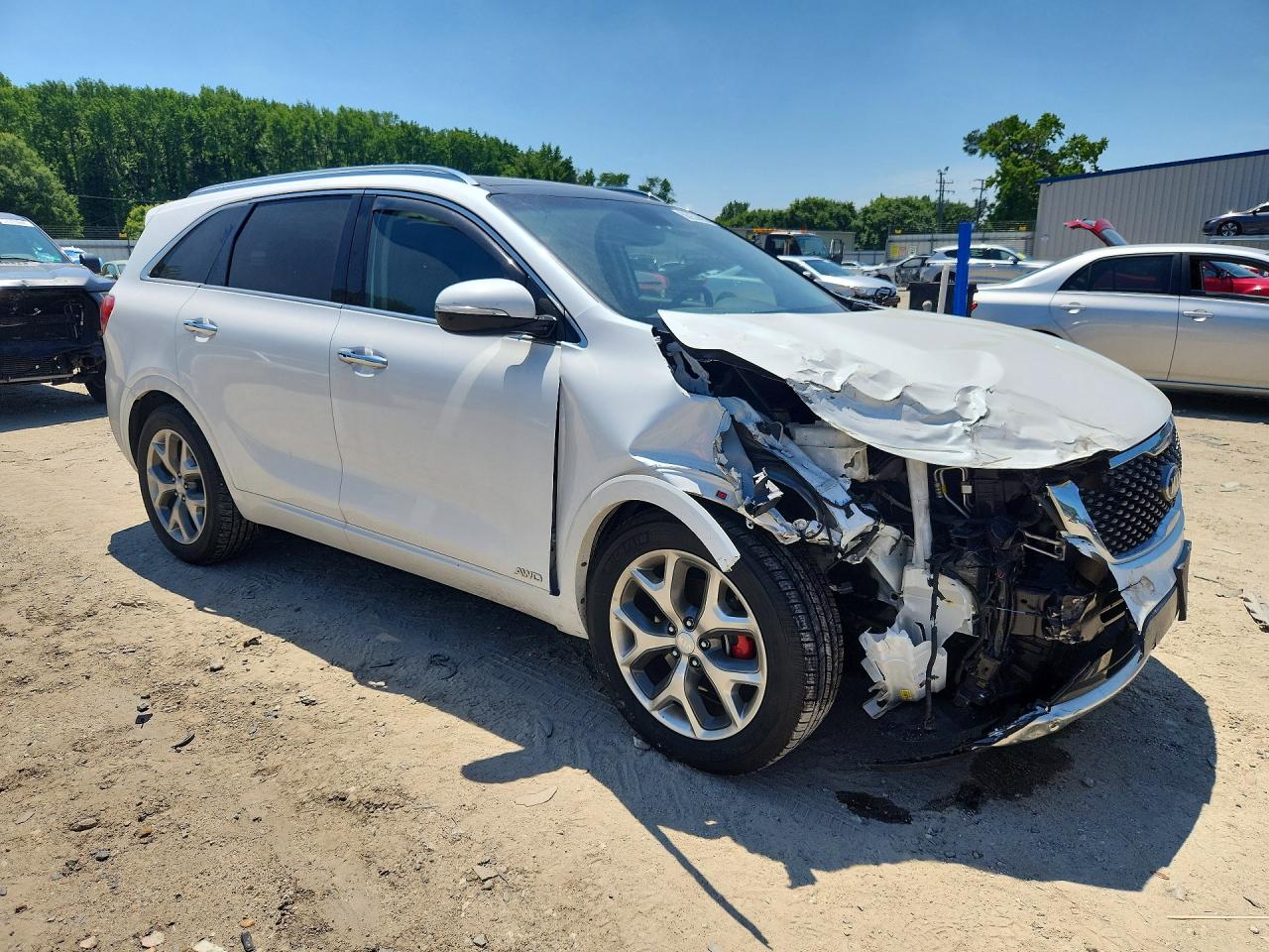 2016 Kia Sorento Sx V6 White vin: 5XYPKDA52GG103435