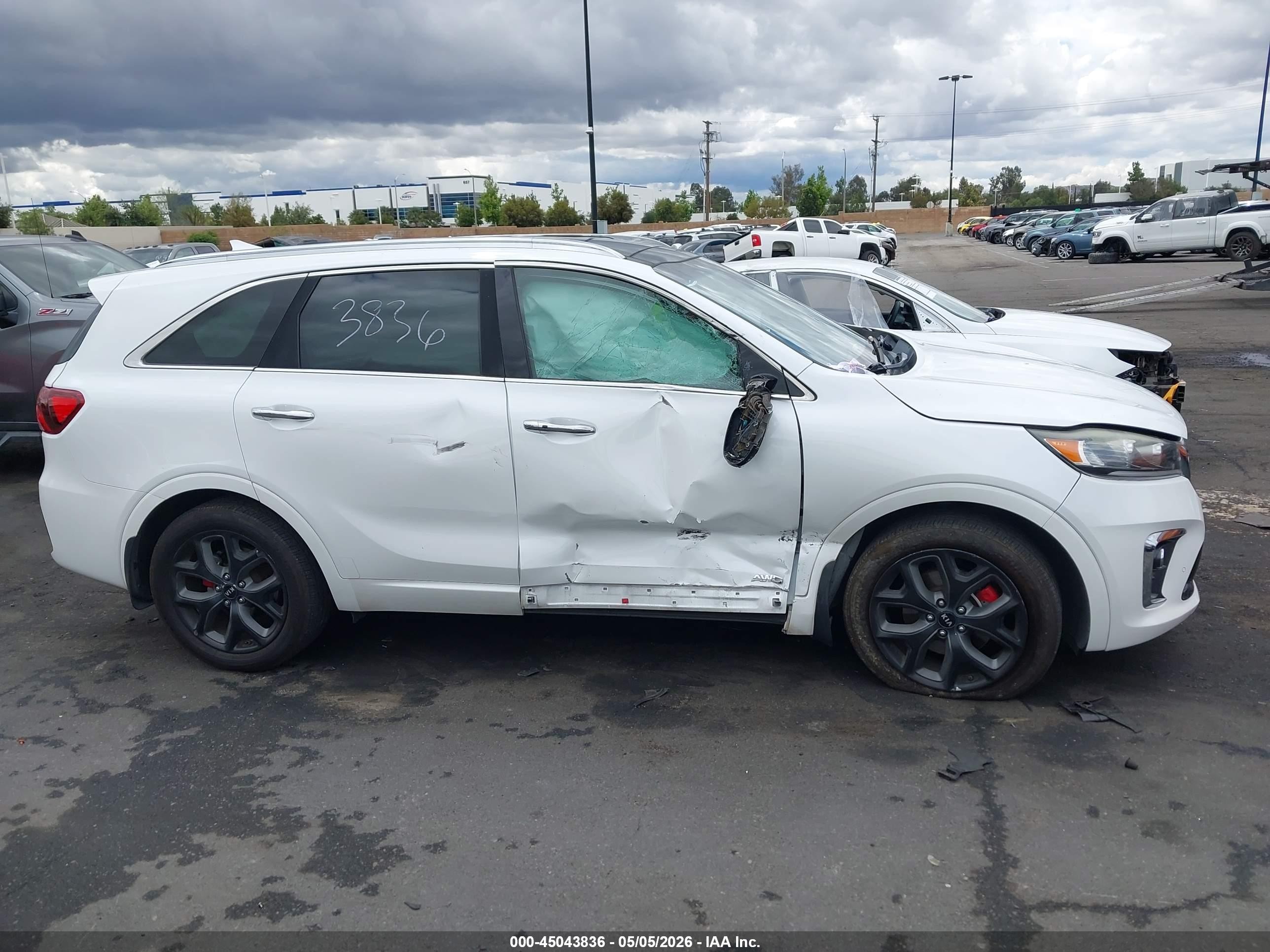 2019 Kia Sorento 3.3l Sx White vin: 5XYPKDA53KG467100