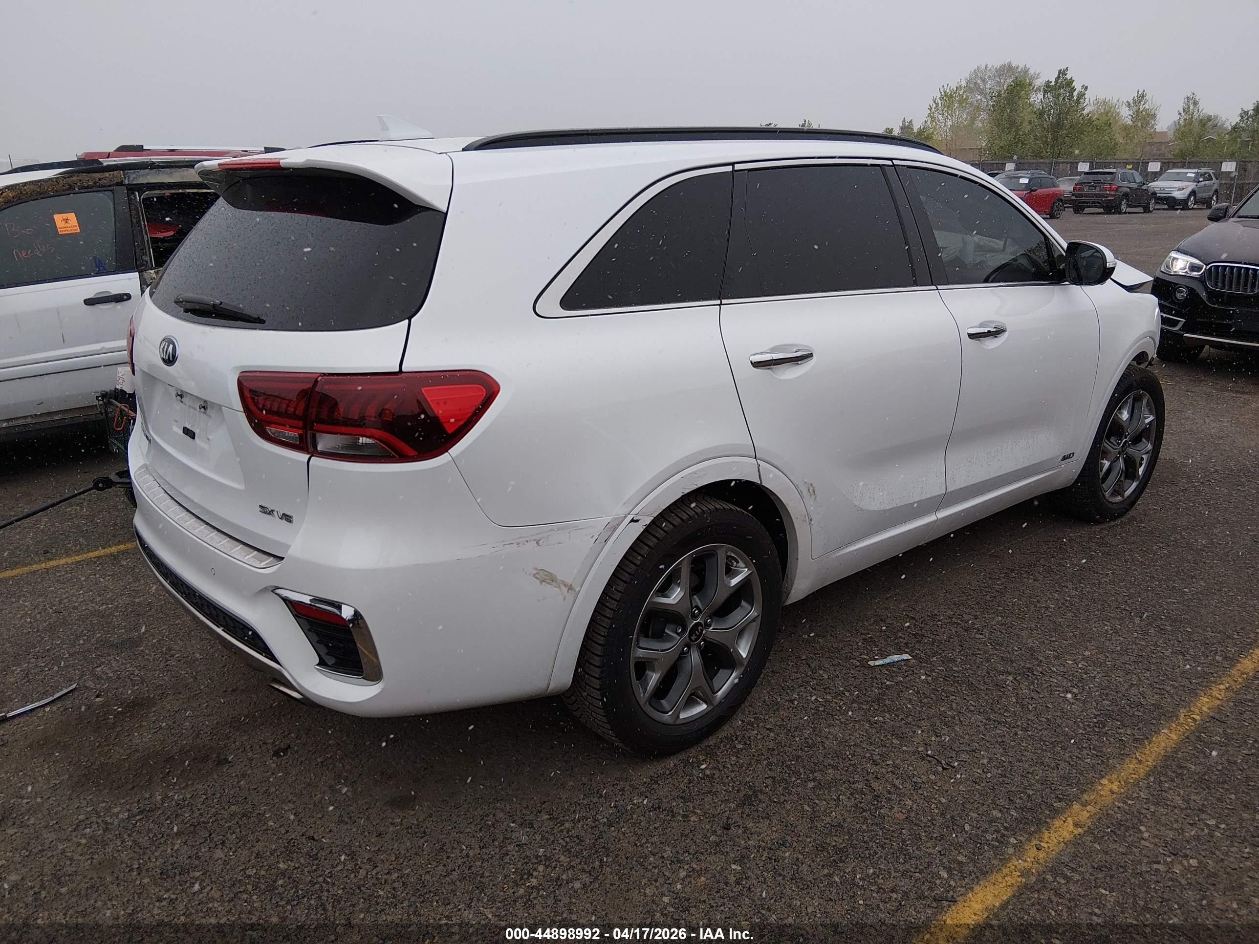 2020 Kia Sorento 3.3l Sx White vin: 5XYPKDA53LG655455