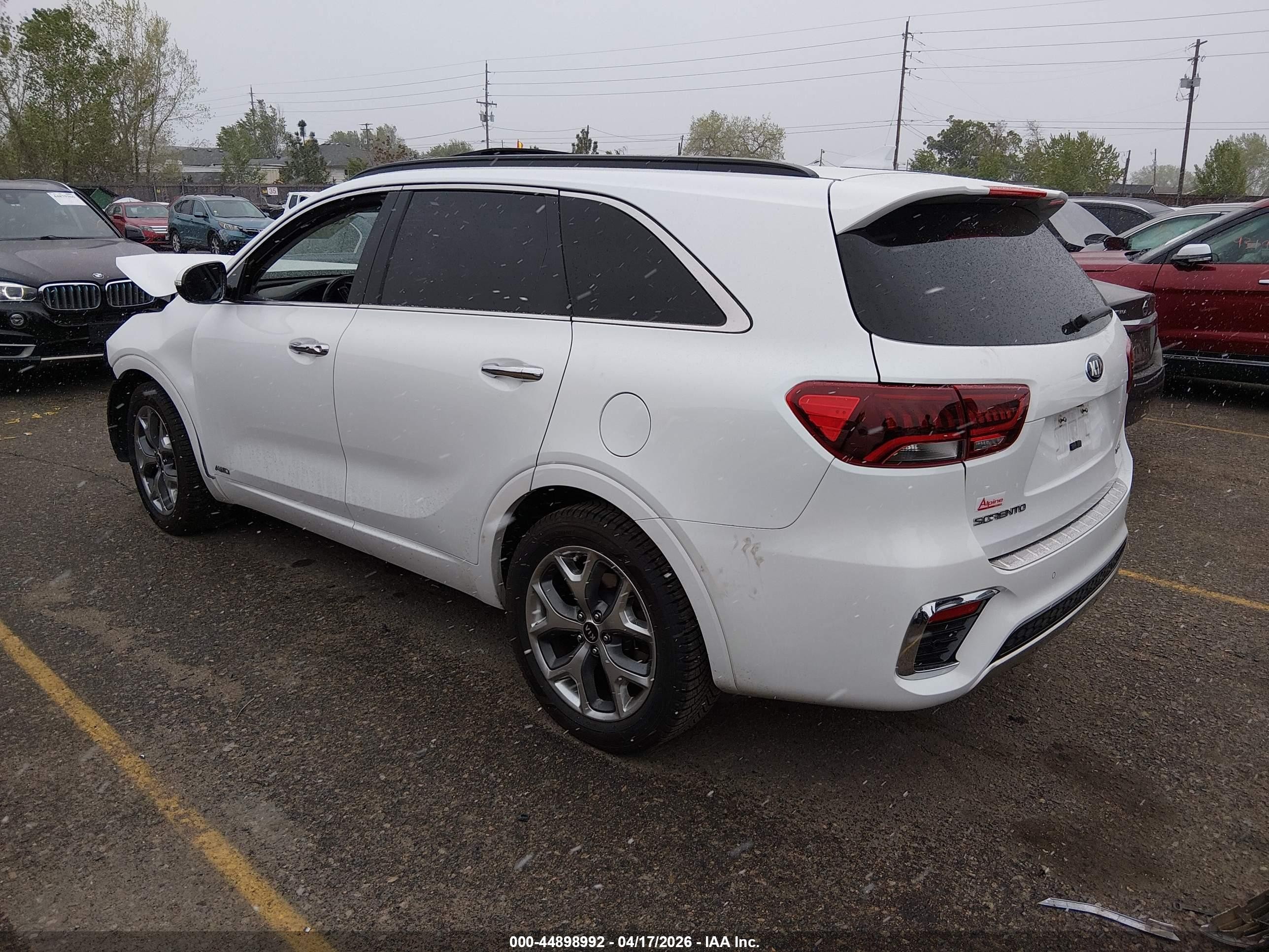 2020 Kia Sorento 3.3l Sx White vin: 5XYPKDA53LG655455