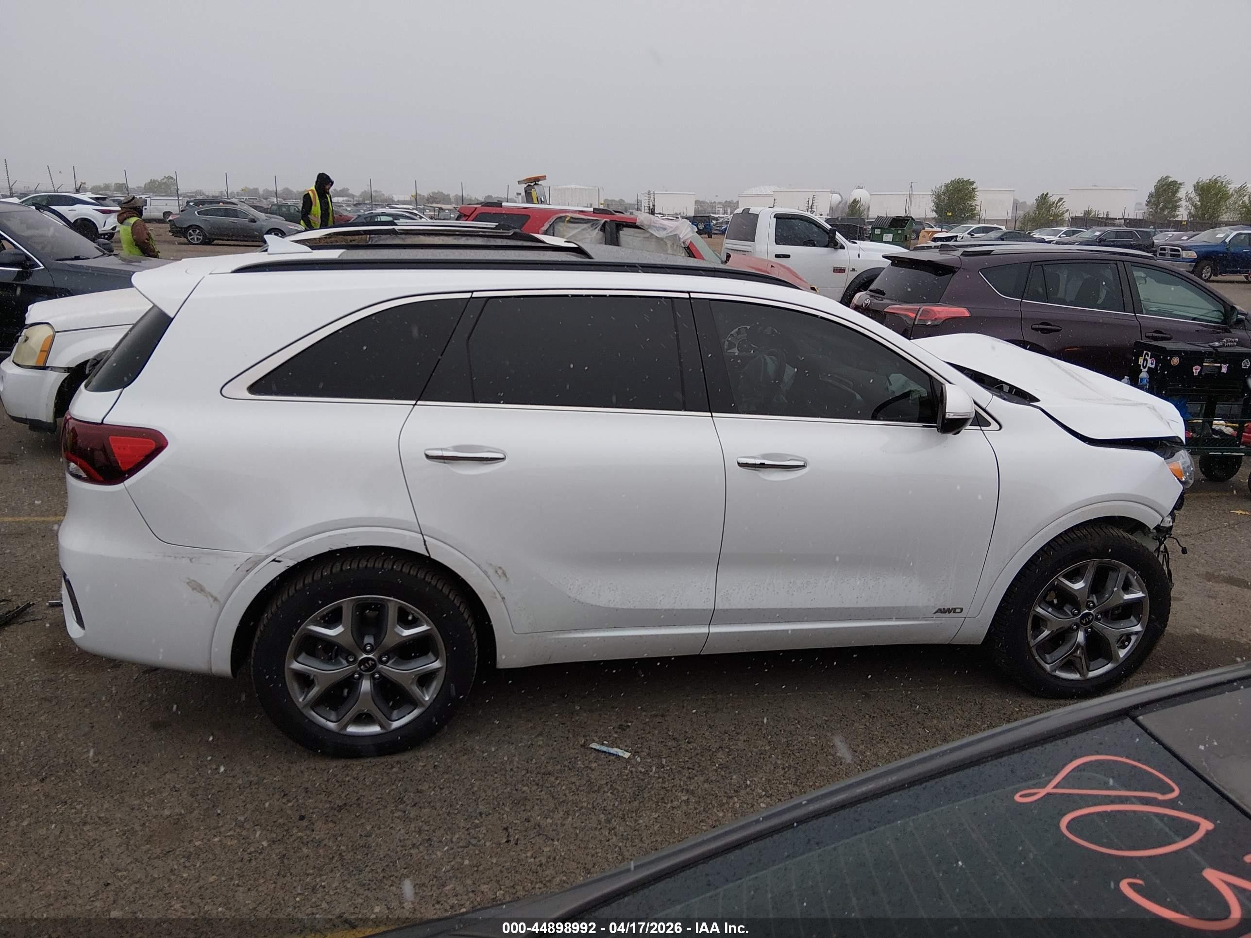 2020 Kia Sorento 3.3l Sx White vin: 5XYPKDA53LG655455