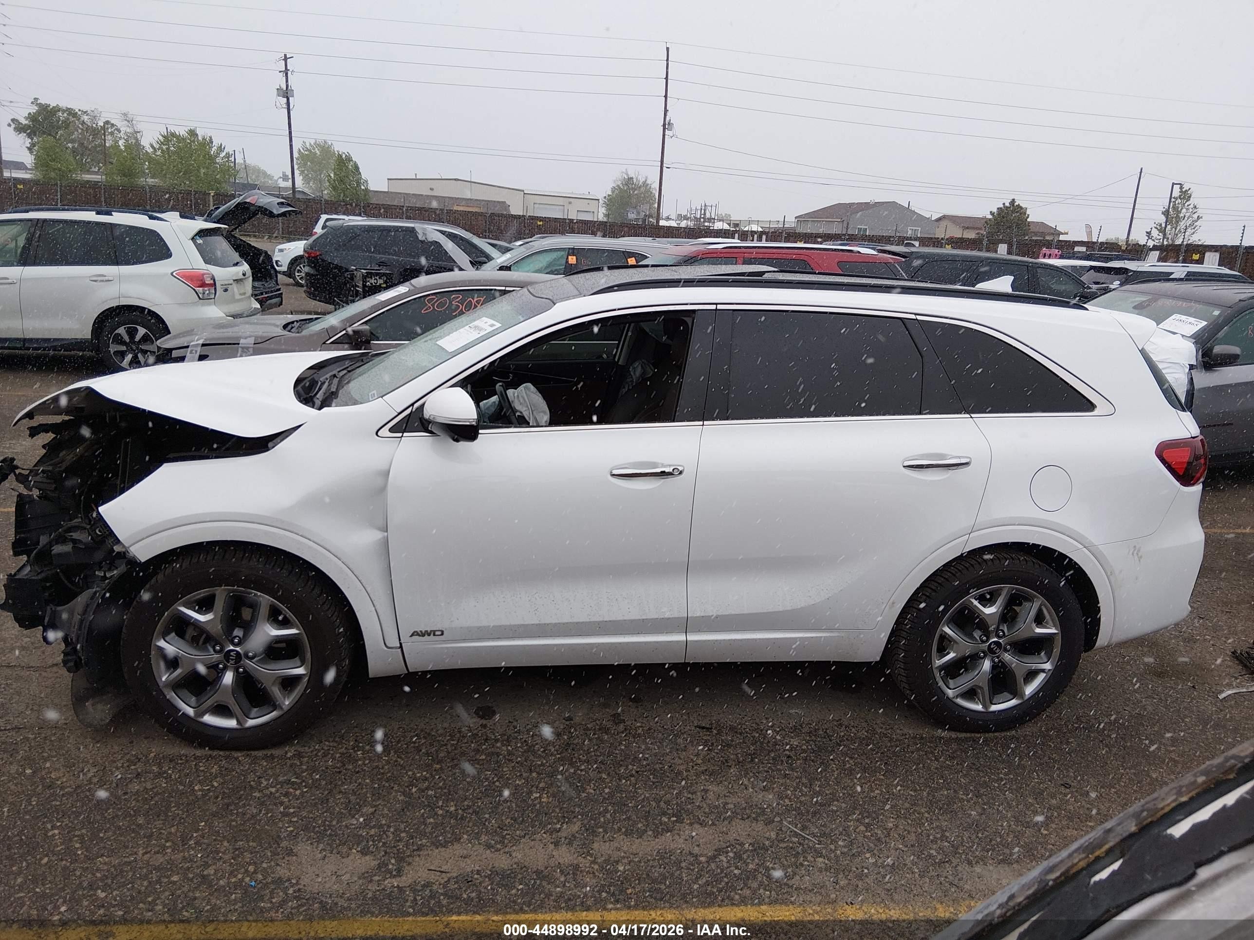 2020 Kia Sorento 3.3l Sx White vin: 5XYPKDA53LG655455