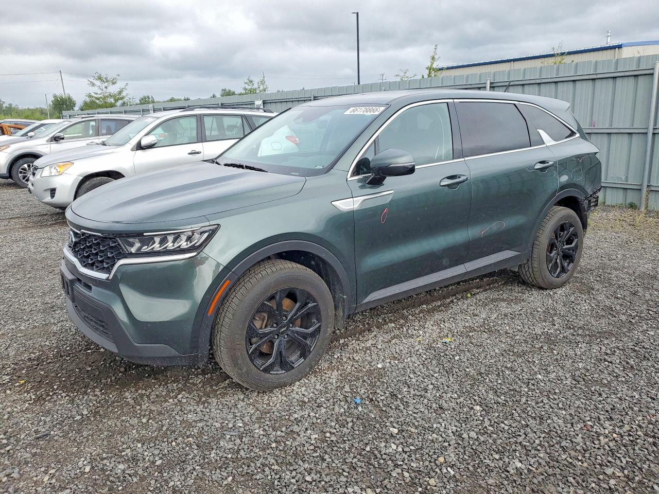 2021 Kia Sorento Lx Green vin: 5XYRGDLC3MG042176