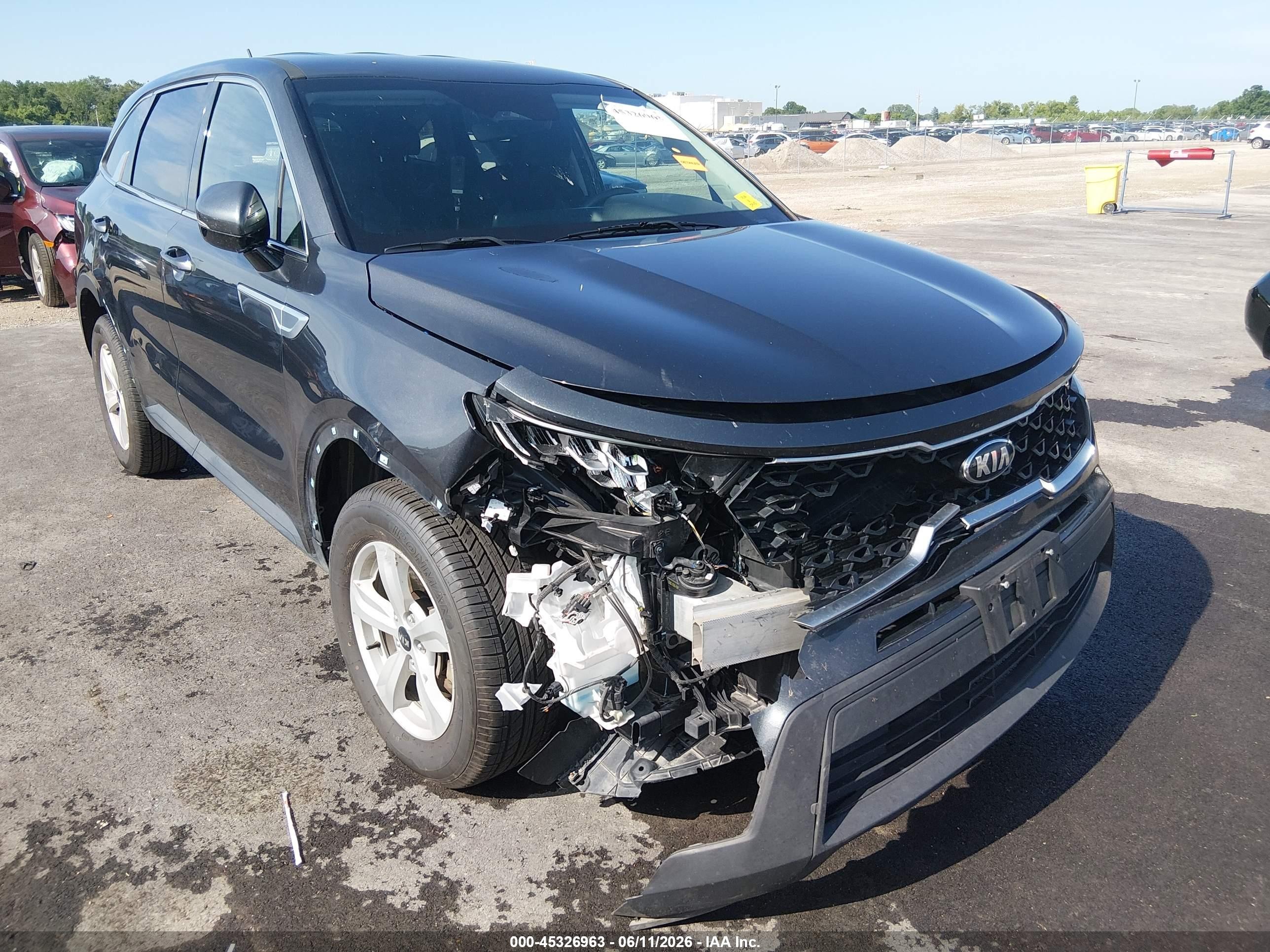 2021 Kia Sorento Lx Серый vin: 5XYRGDLC8MG034123