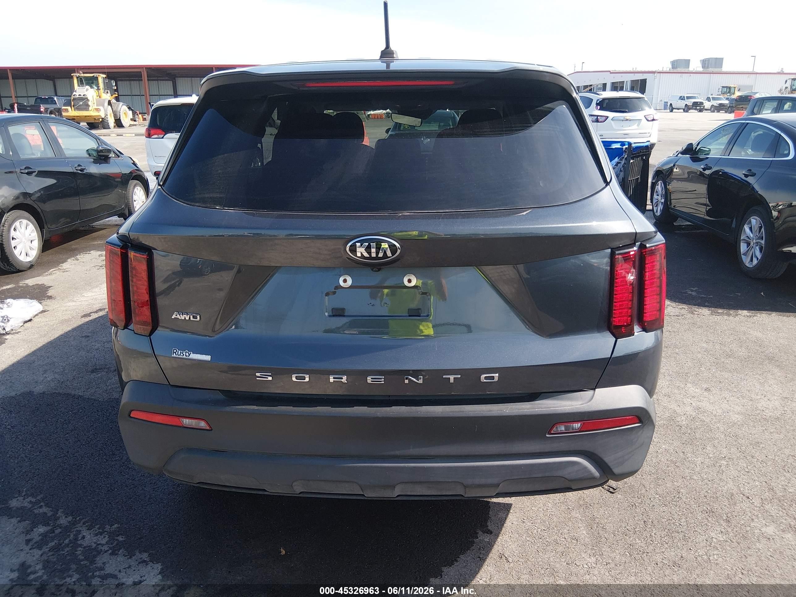 2021 Kia Sorento Lx Серый vin: 5XYRGDLC8MG034123