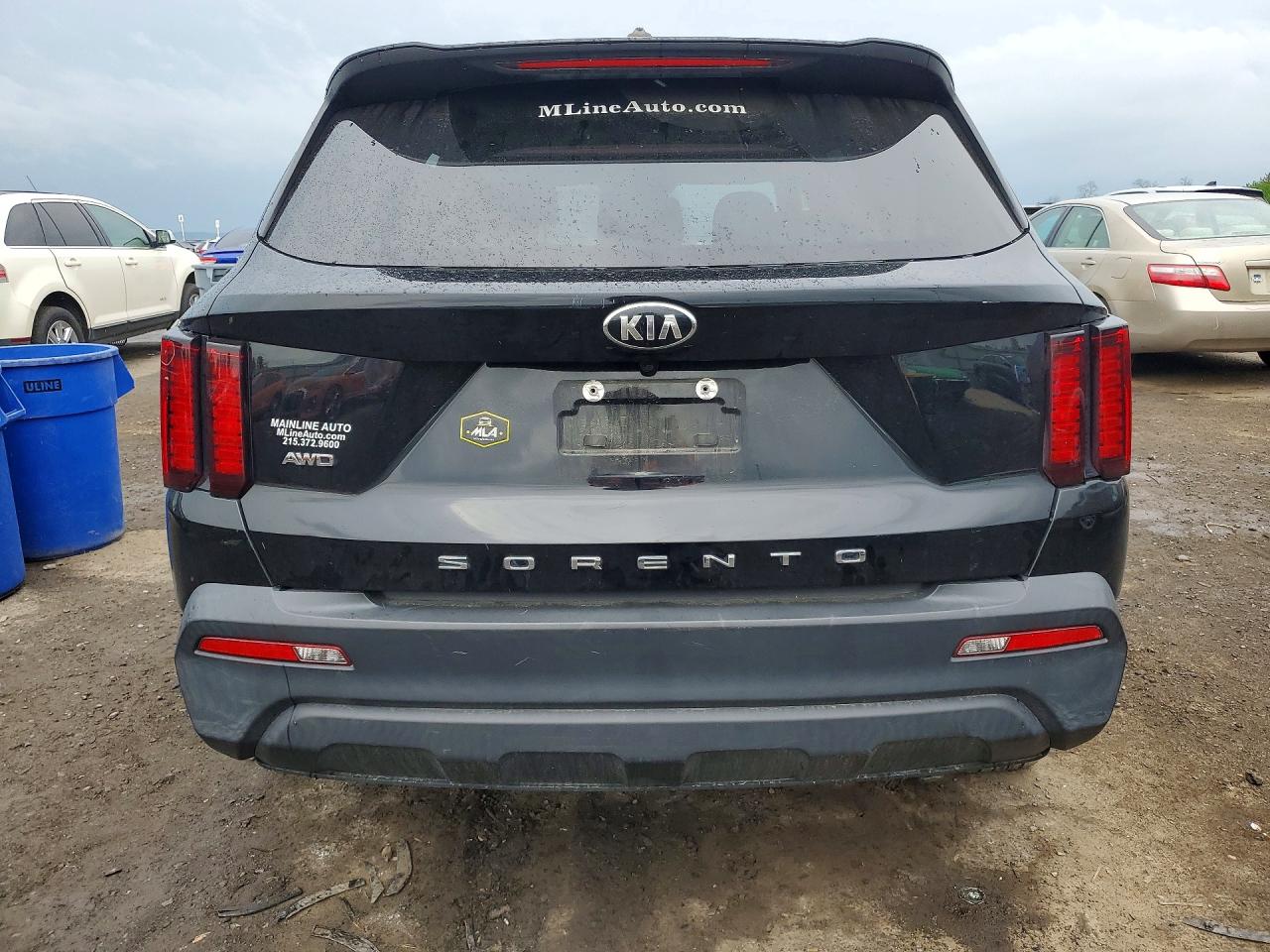 2021 Kia Sorento Lx Черный vin: 5XYRGDLC9MG017671