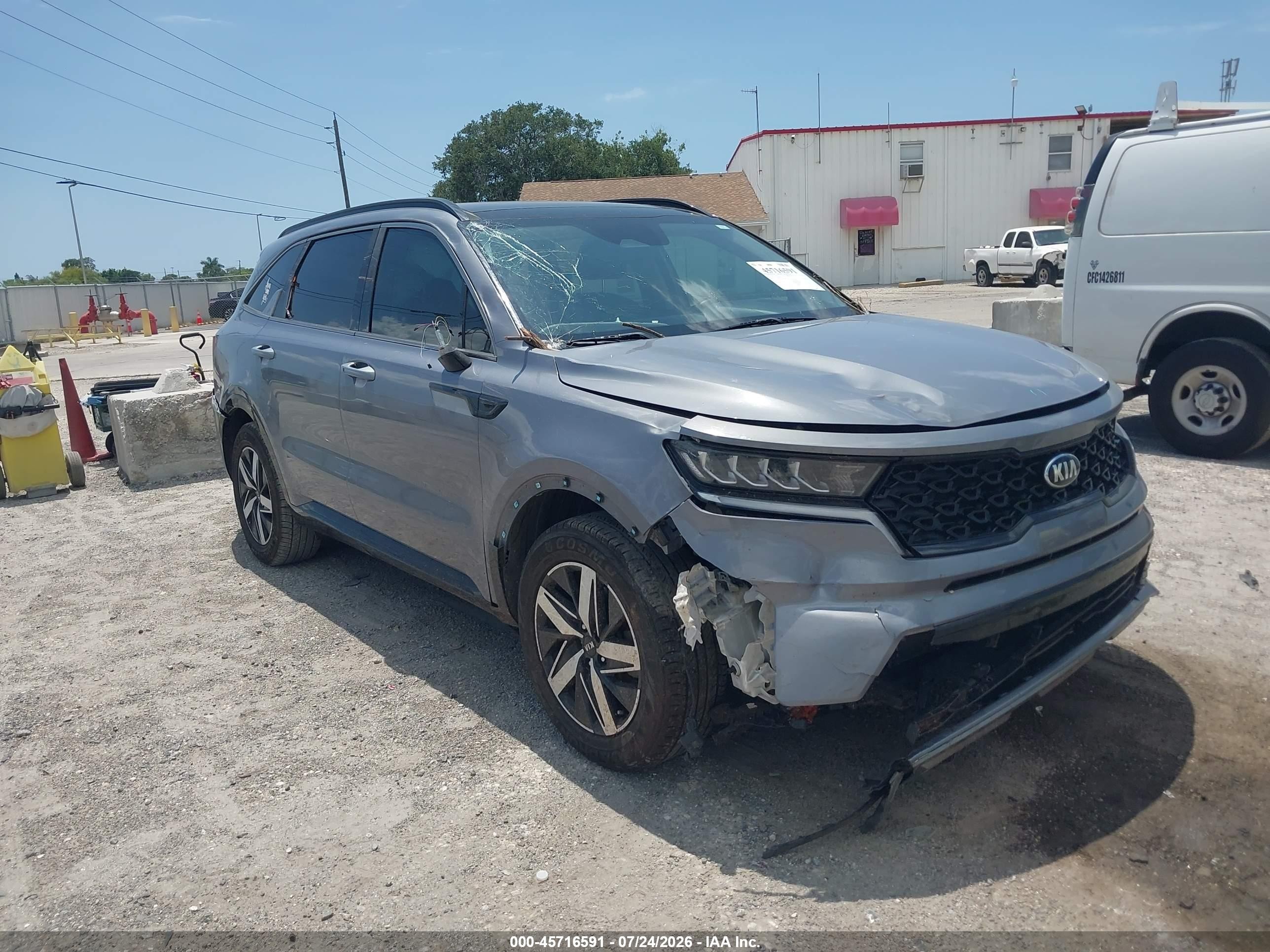 2021 Kia Sorento S Gray vin: 5XYRL4LC1MG018521