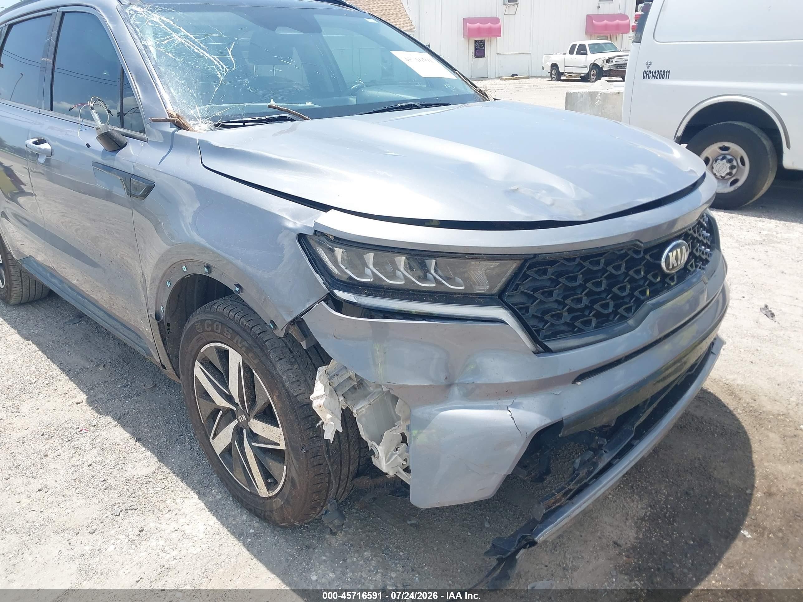2021 Kia Sorento S Gray vin: 5XYRL4LC1MG018521