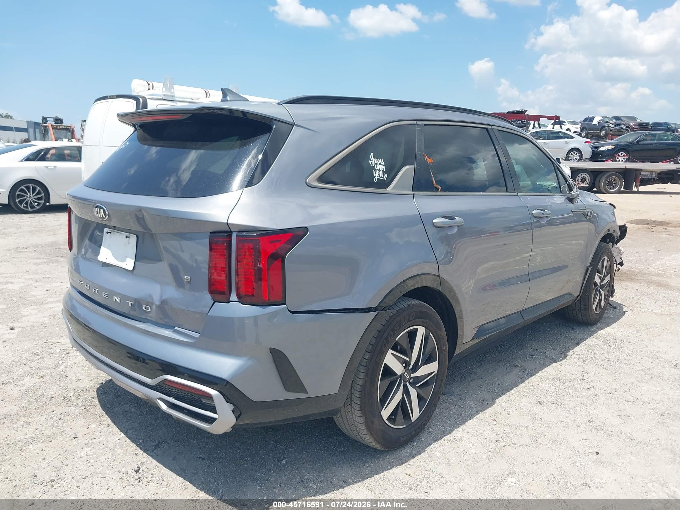 2021 Kia Sorento S Gray vin: 5XYRL4LC1MG018521