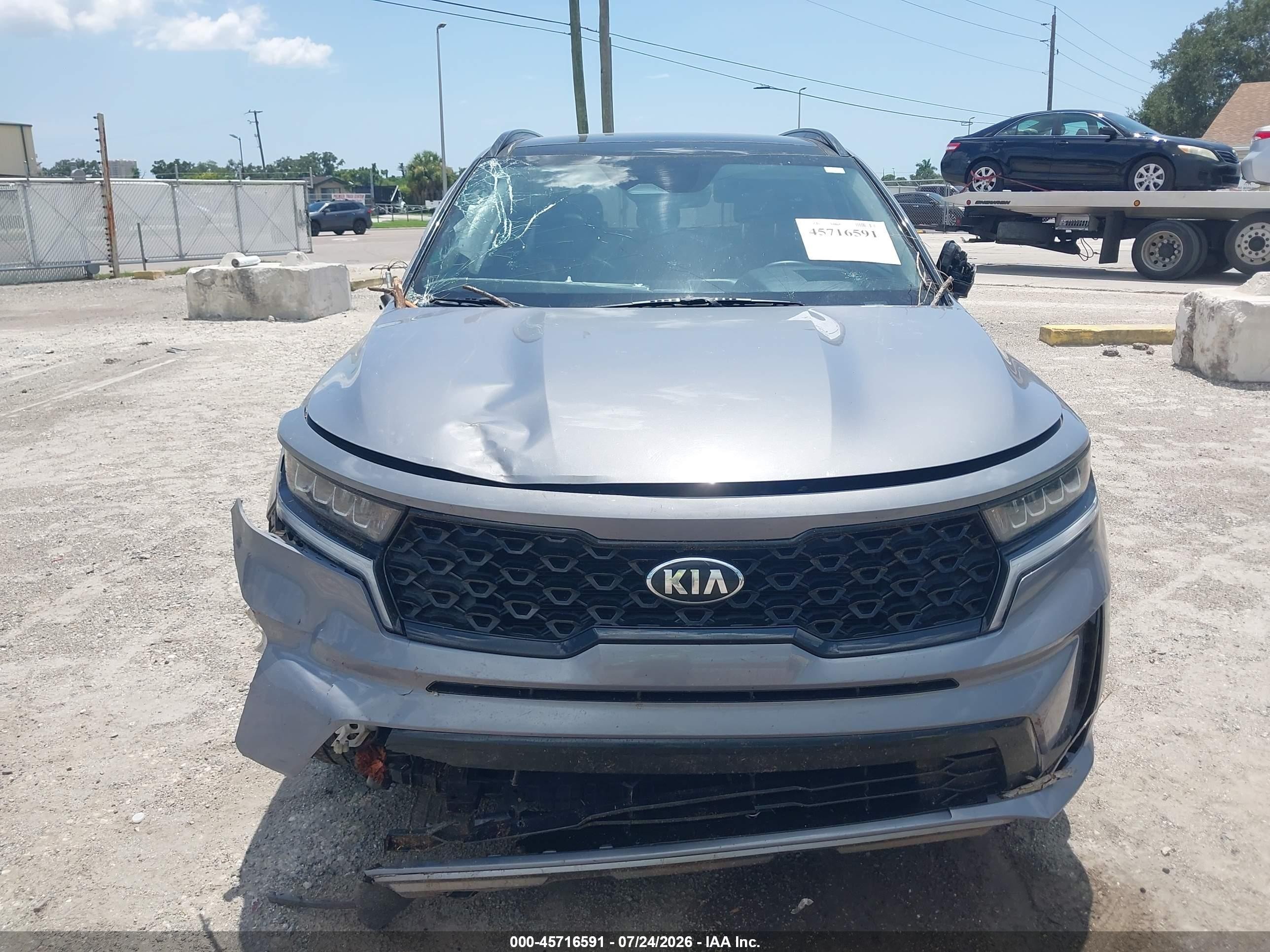 2021 Kia Sorento S Gray vin: 5XYRL4LC1MG018521