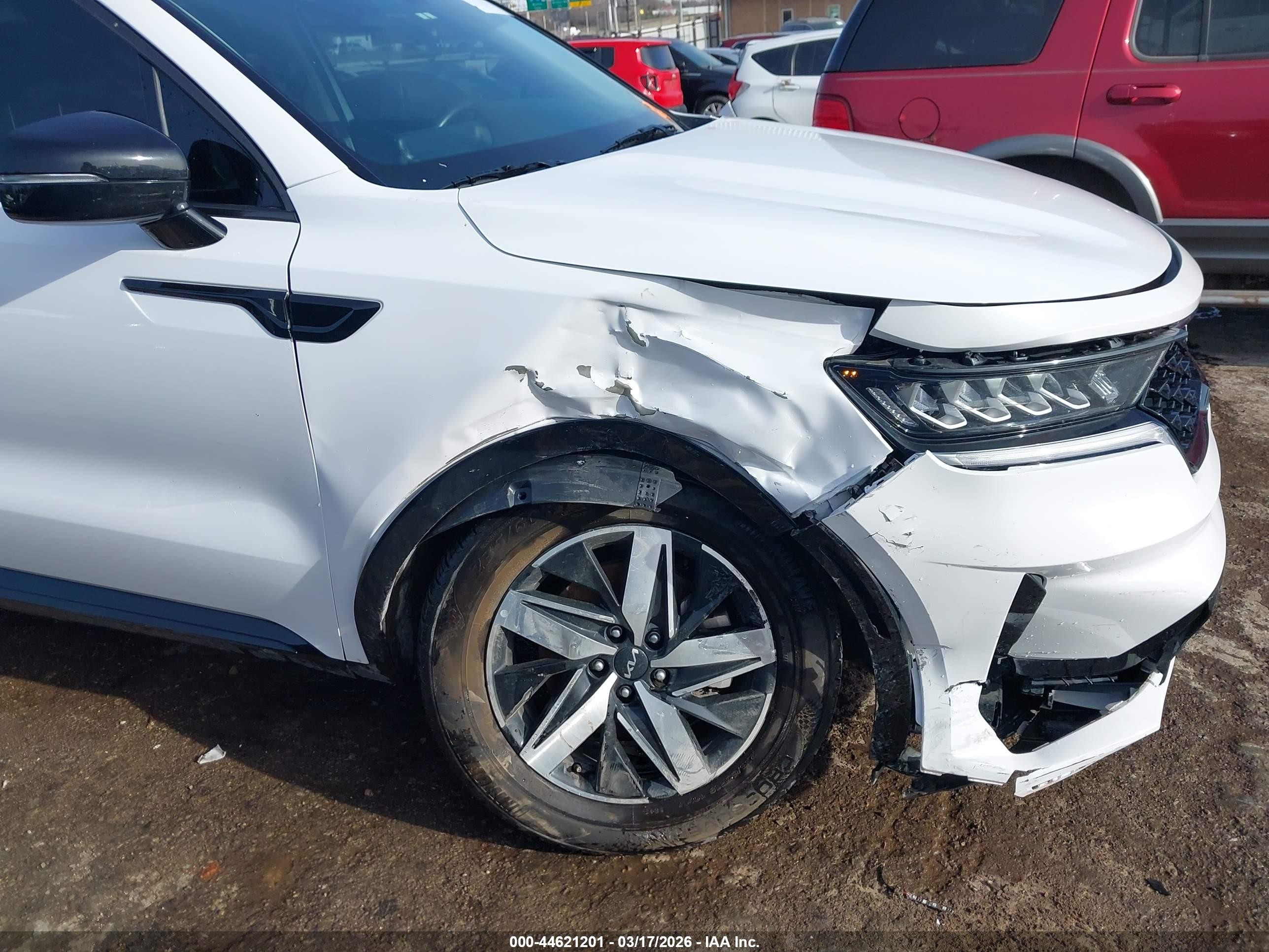 2023 Kia Sorento S White vin: 5XYRL4LC3PG234391