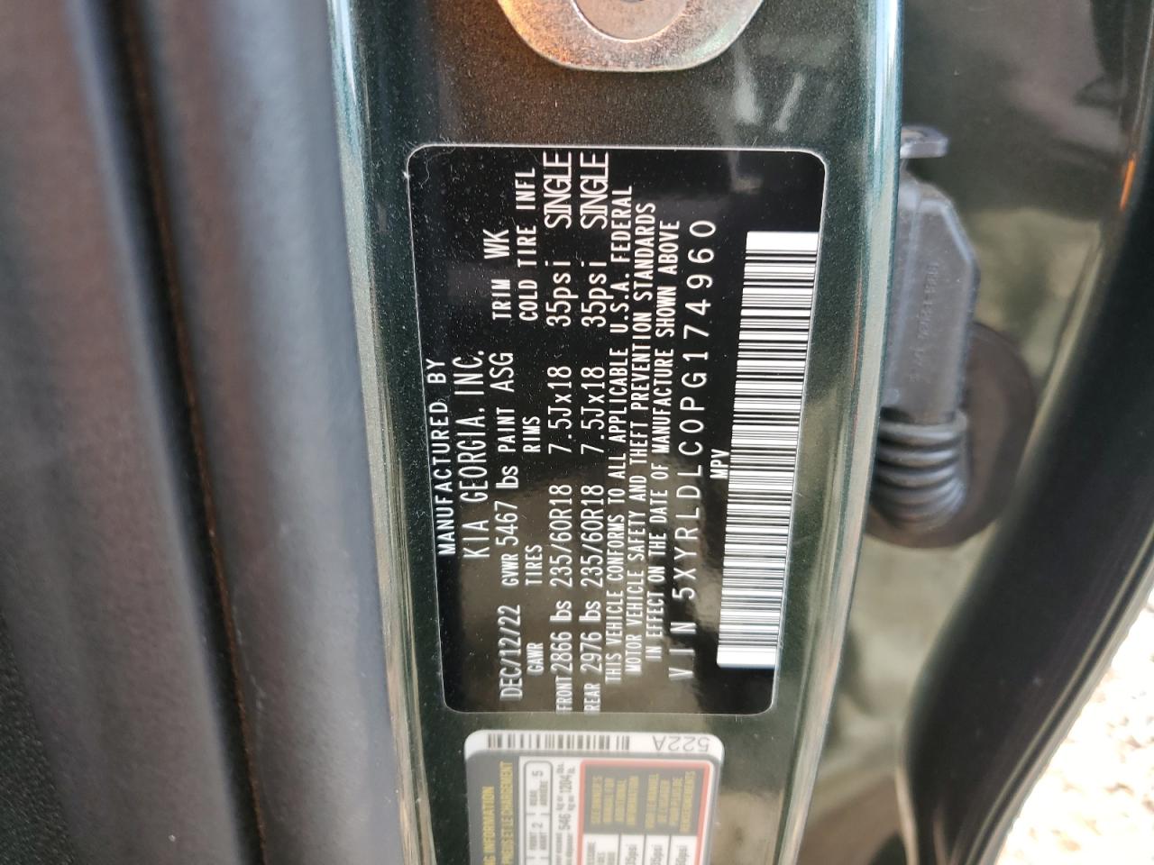 2023 Kia Sorento S Green vin: 5XYRLDLC0PG174960