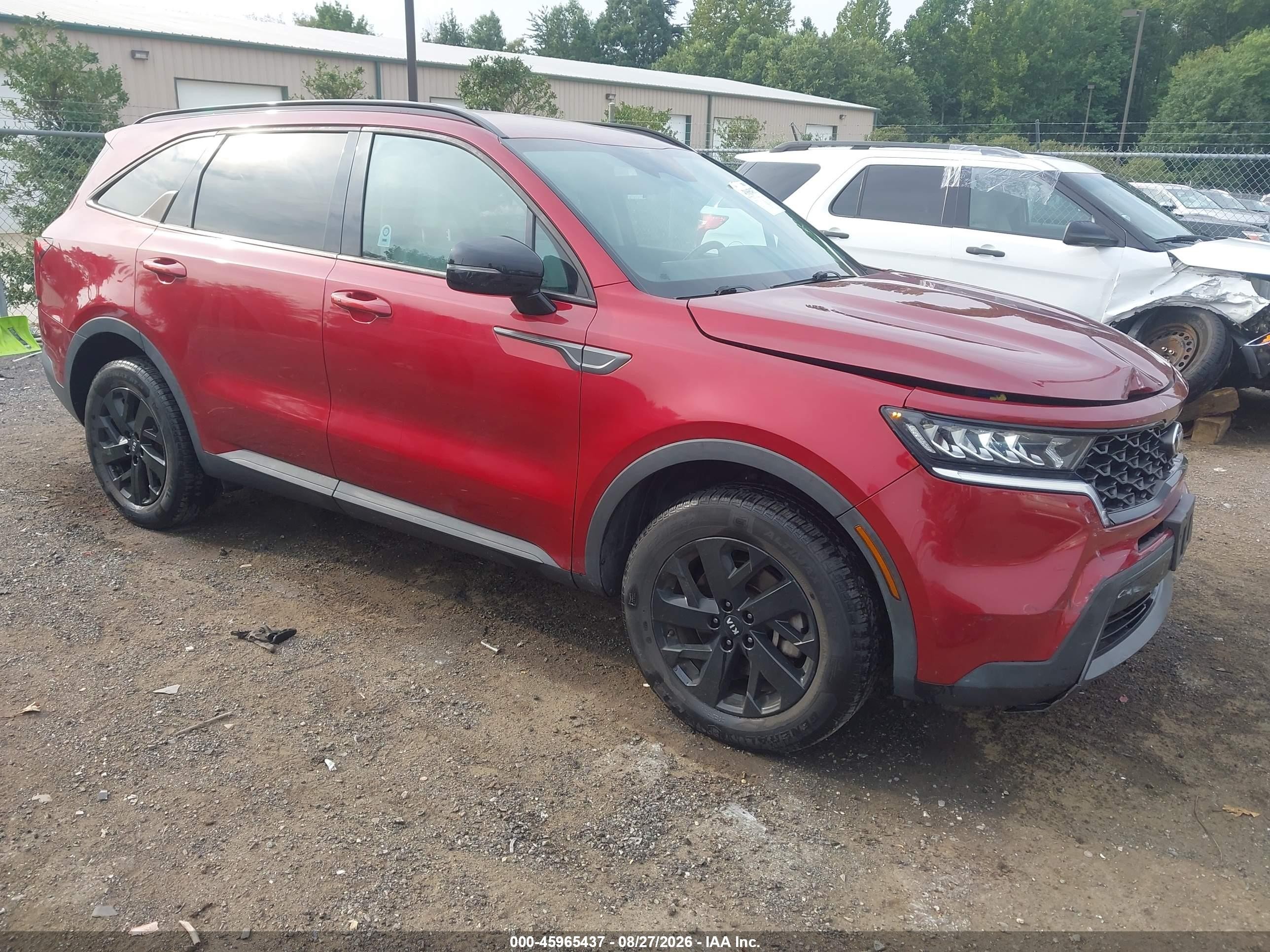 2021 Kia Sorento S Maroon vin: 5XYRLDLC5MG021275