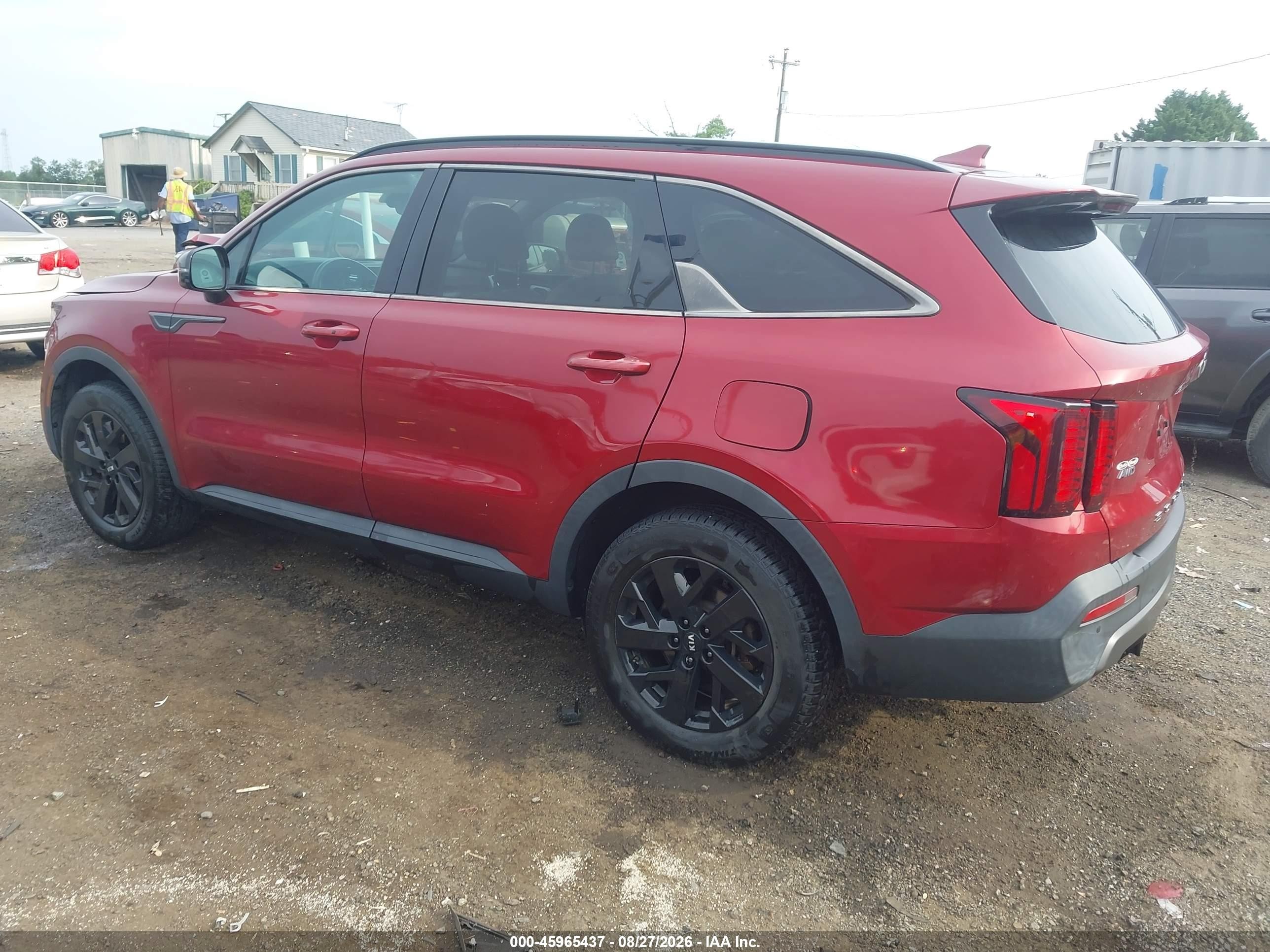 2021 Kia Sorento S Maroon vin: 5XYRLDLC5MG021275