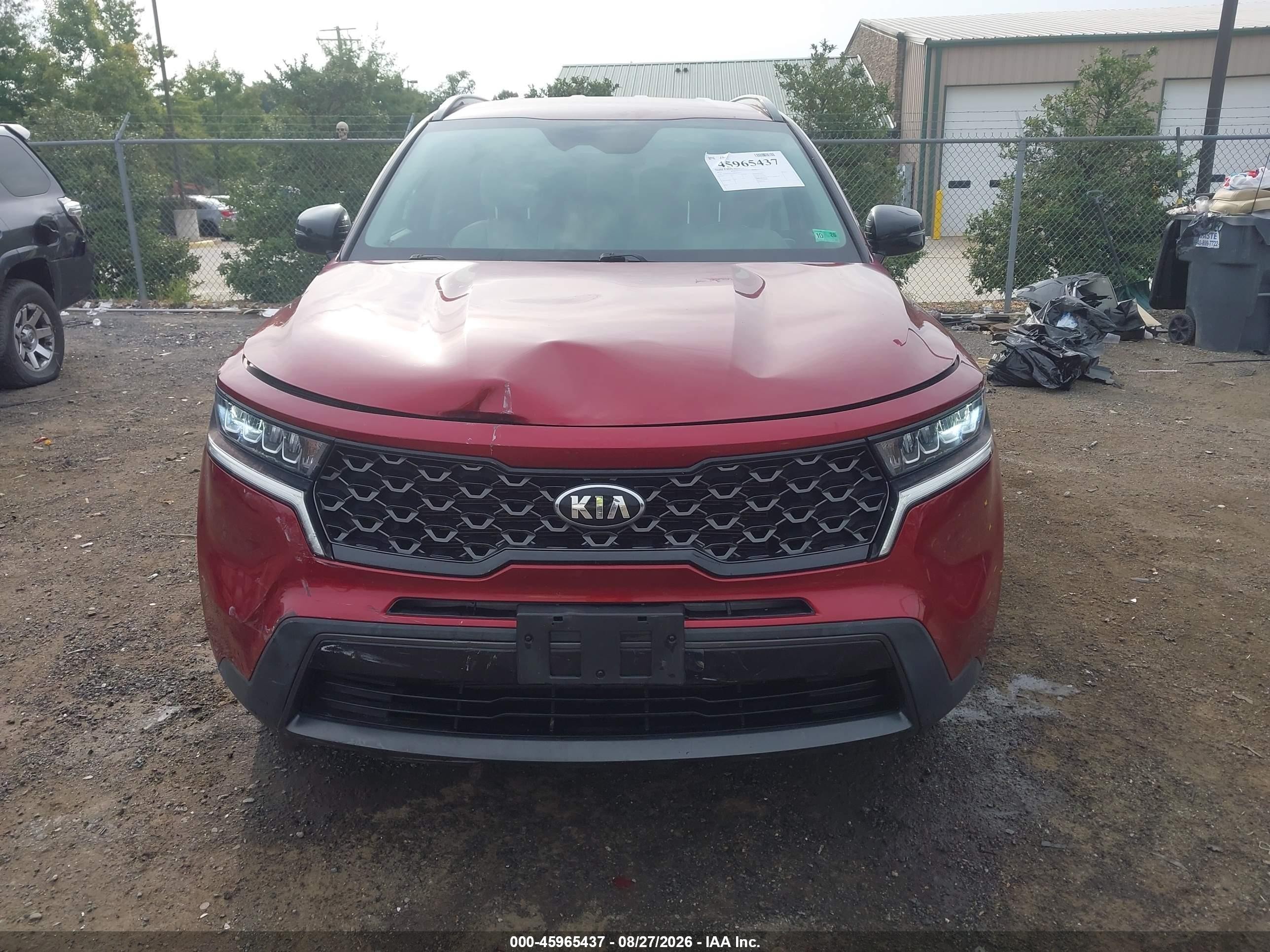2021 Kia Sorento S Maroon vin: 5XYRLDLC5MG021275