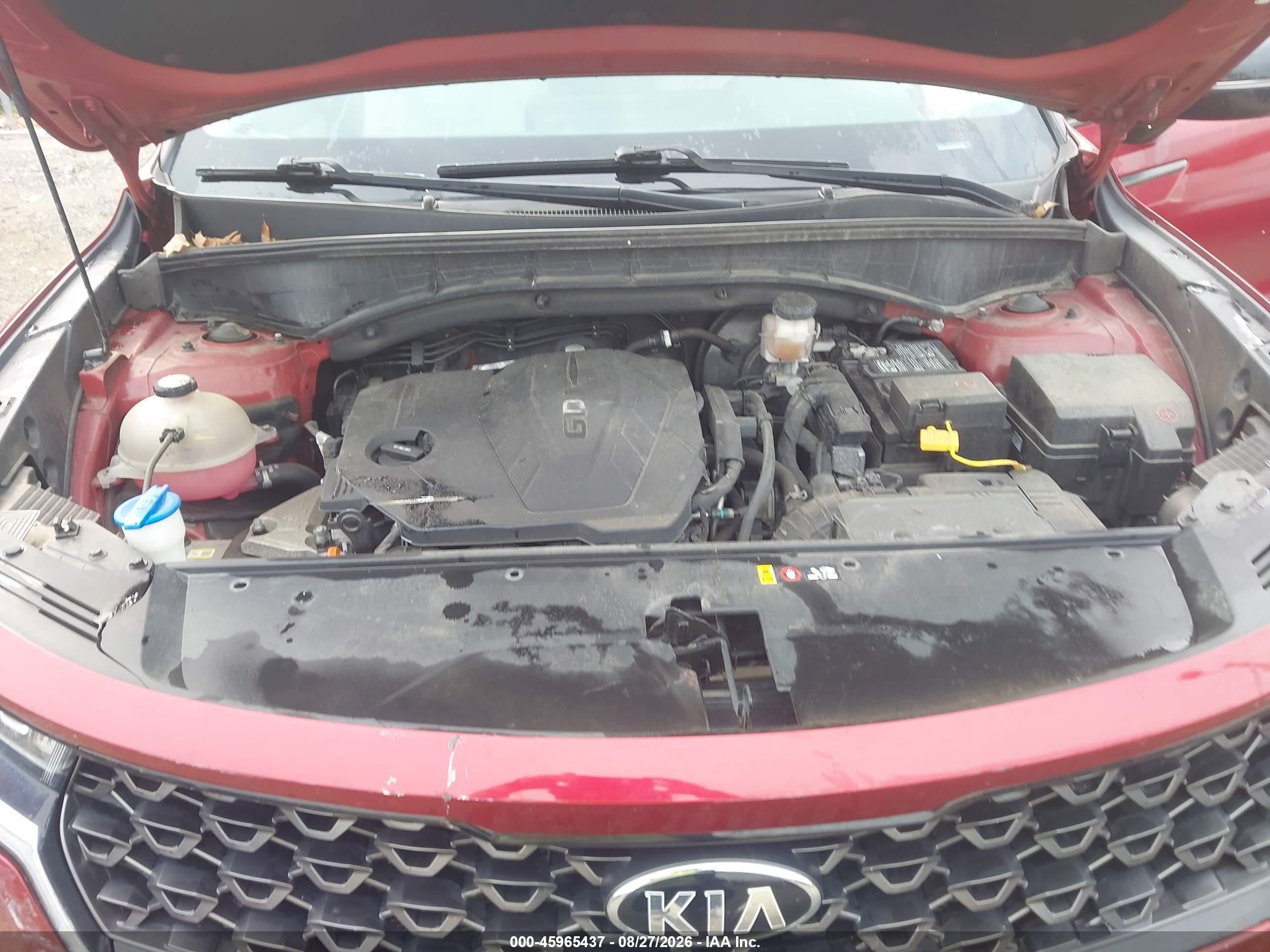 2021 Kia Sorento S Maroon vin: 5XYRLDLC5MG021275