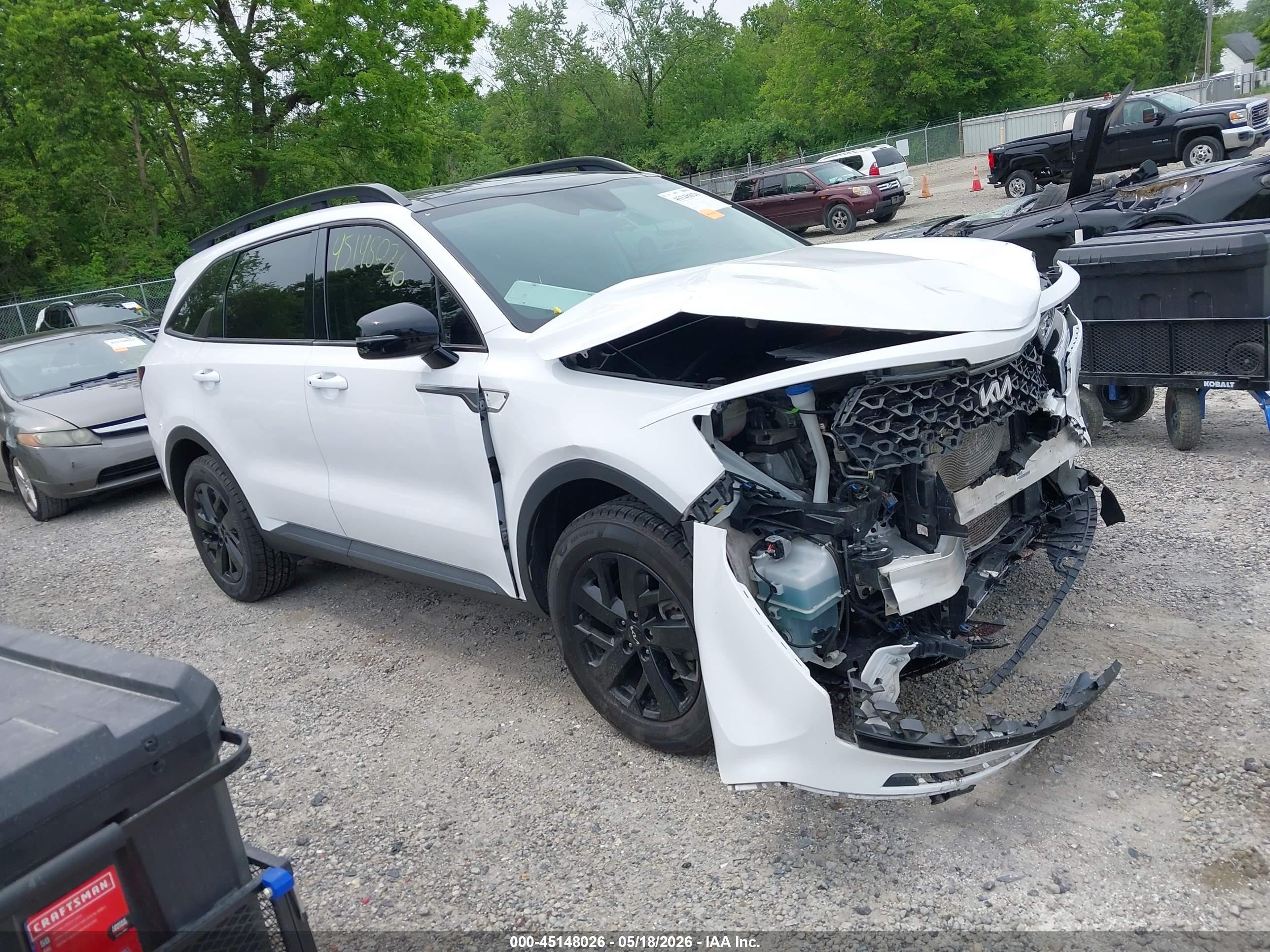 2022 Kia Sorento X-line S White vin: 5XYRLDLC5NG140915