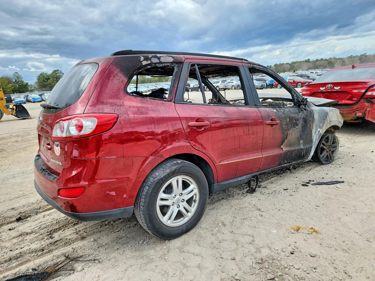2011 Hyundai Santa Fe Gls Red vin: 5XYZG3AB0BG005250