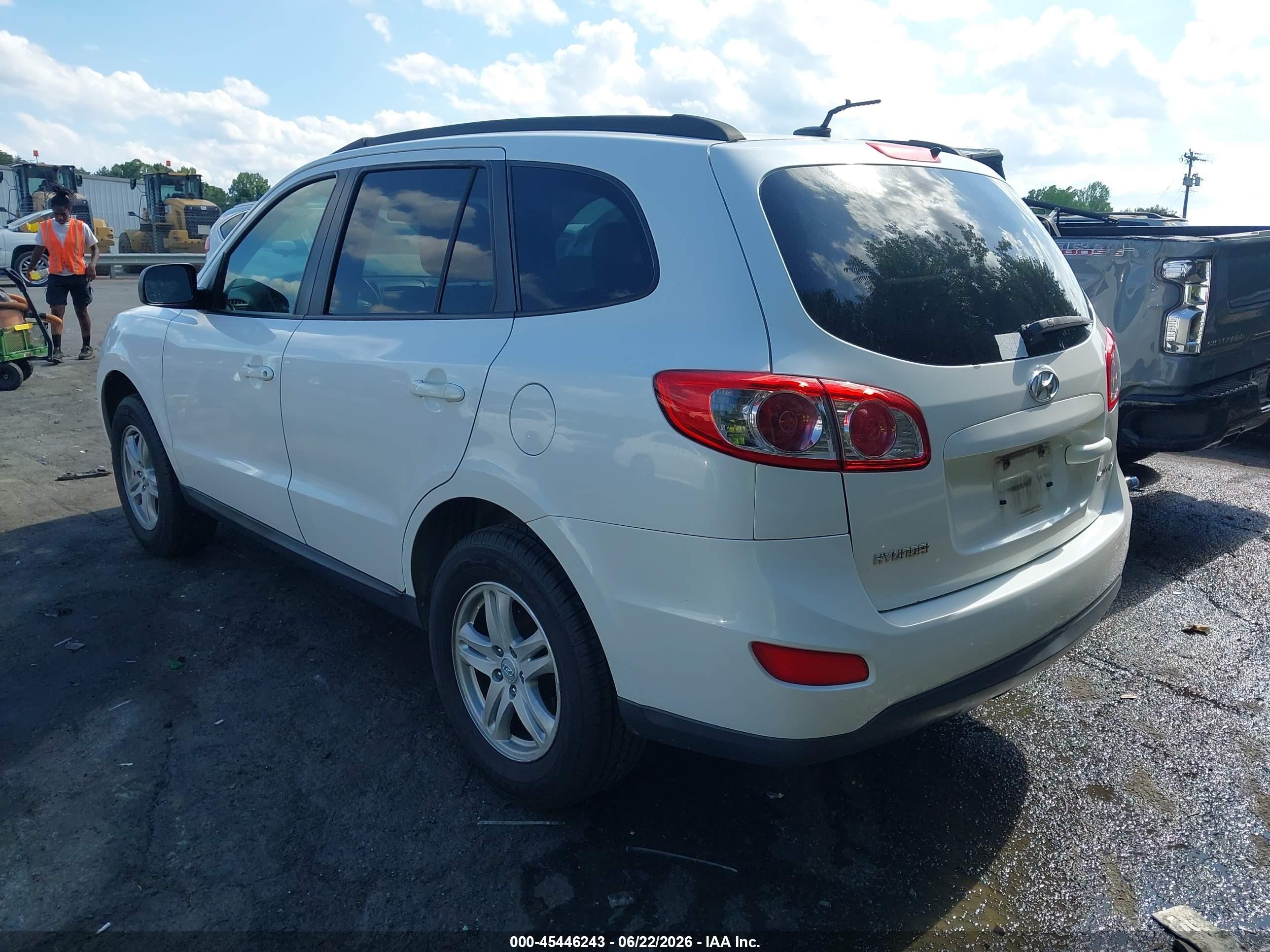 2011 Hyundai Santa Fe Gls White vin: 5XYZG3AB0BG013347