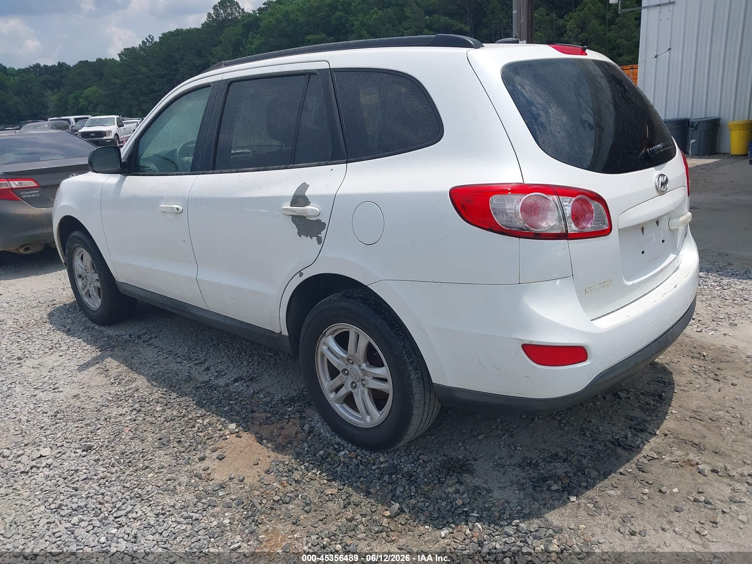 2011 Hyundai Santa Fe Gls White vin: 5XYZG3AB0BG018371