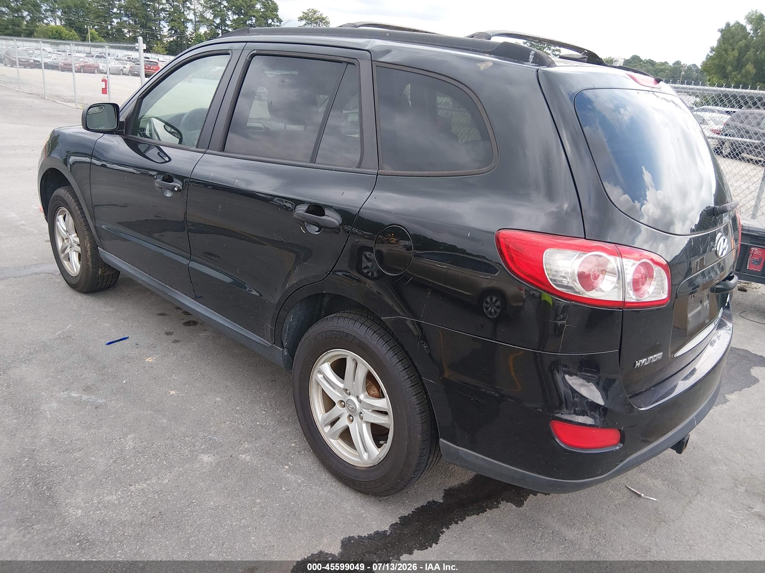 2011 Hyundai Santa Fe Gls Black vin: 5XYZG3AB0BG028334