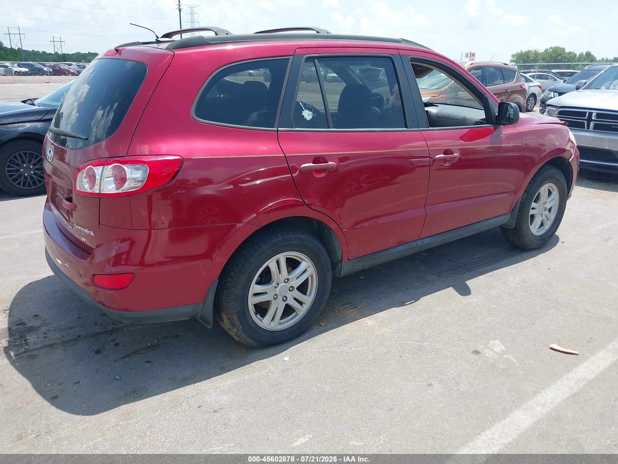 2011 Hyundai Santa Fe Gls Red vin: 5XYZG3AB0BG040497