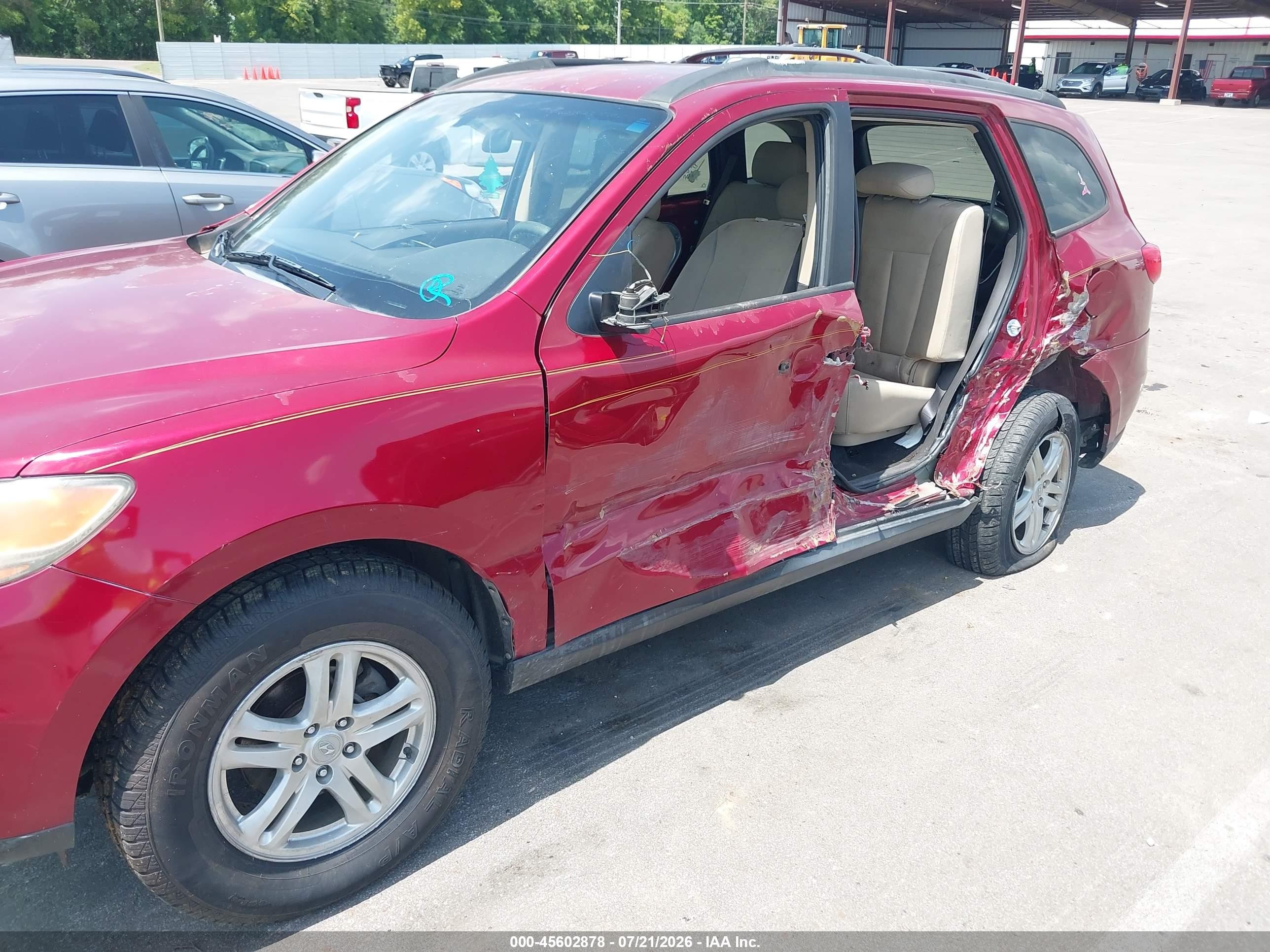 2011 Hyundai Santa Fe Gls Red vin: 5XYZG3AB0BG040497