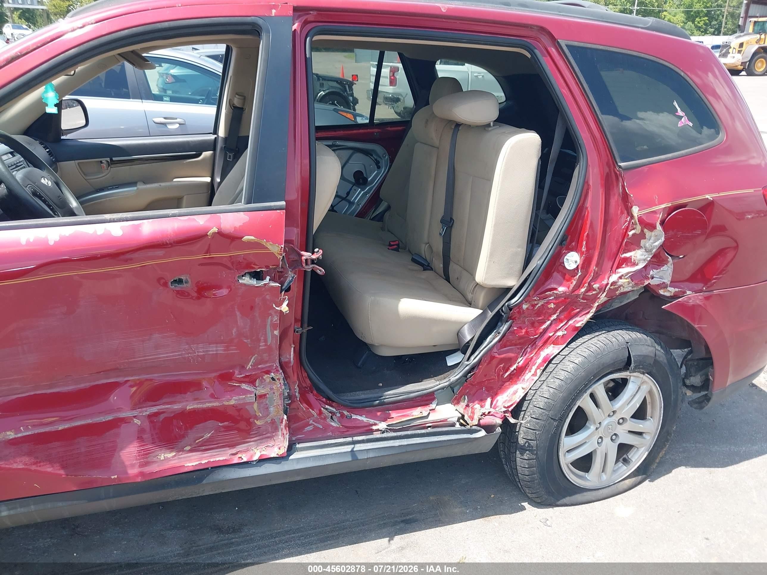 2011 Hyundai Santa Fe Gls Red vin: 5XYZG3AB0BG040497