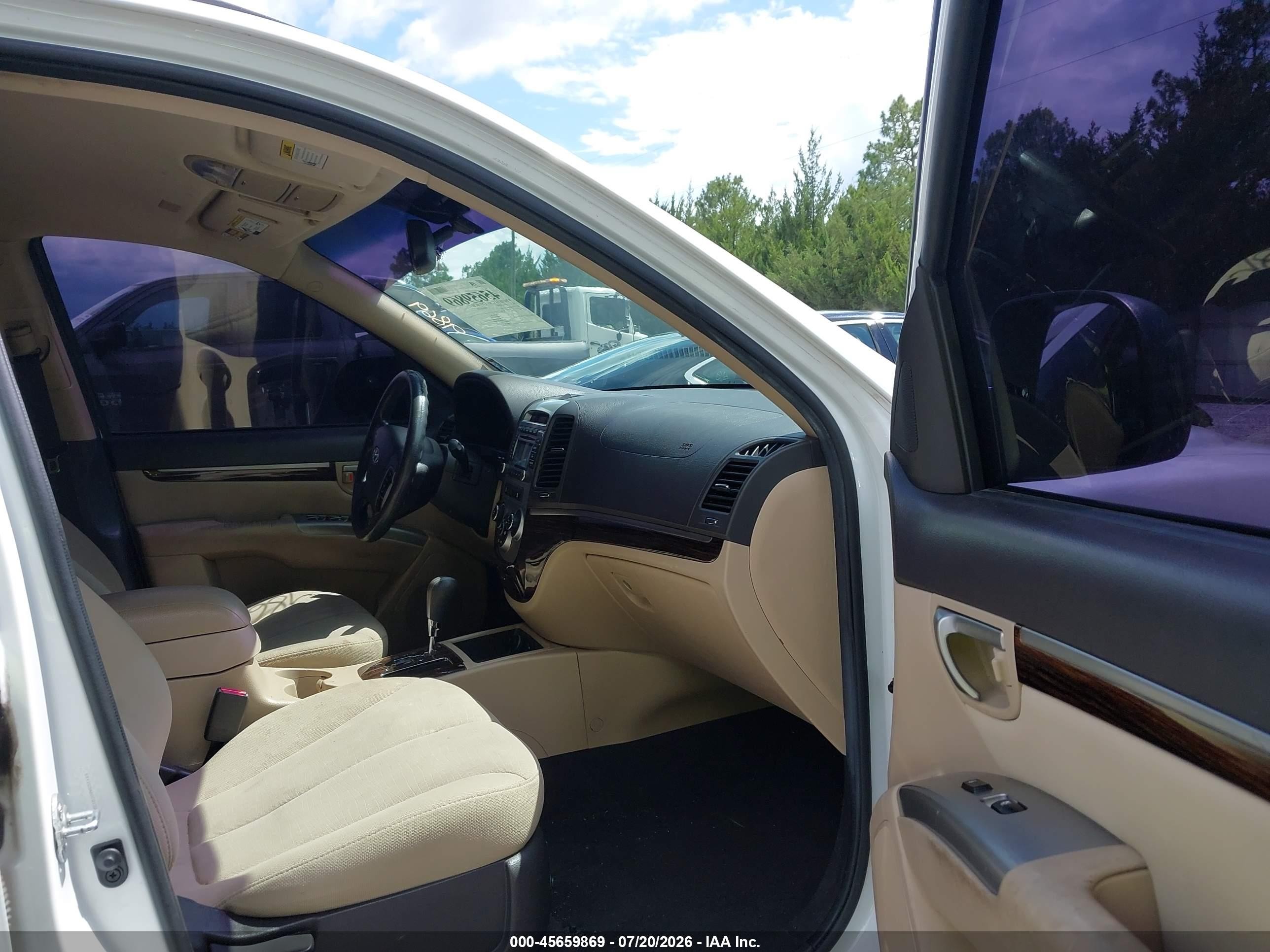 2012 Hyundai Santa Fe Gls White vin: 5XYZG3AB0CG132842
