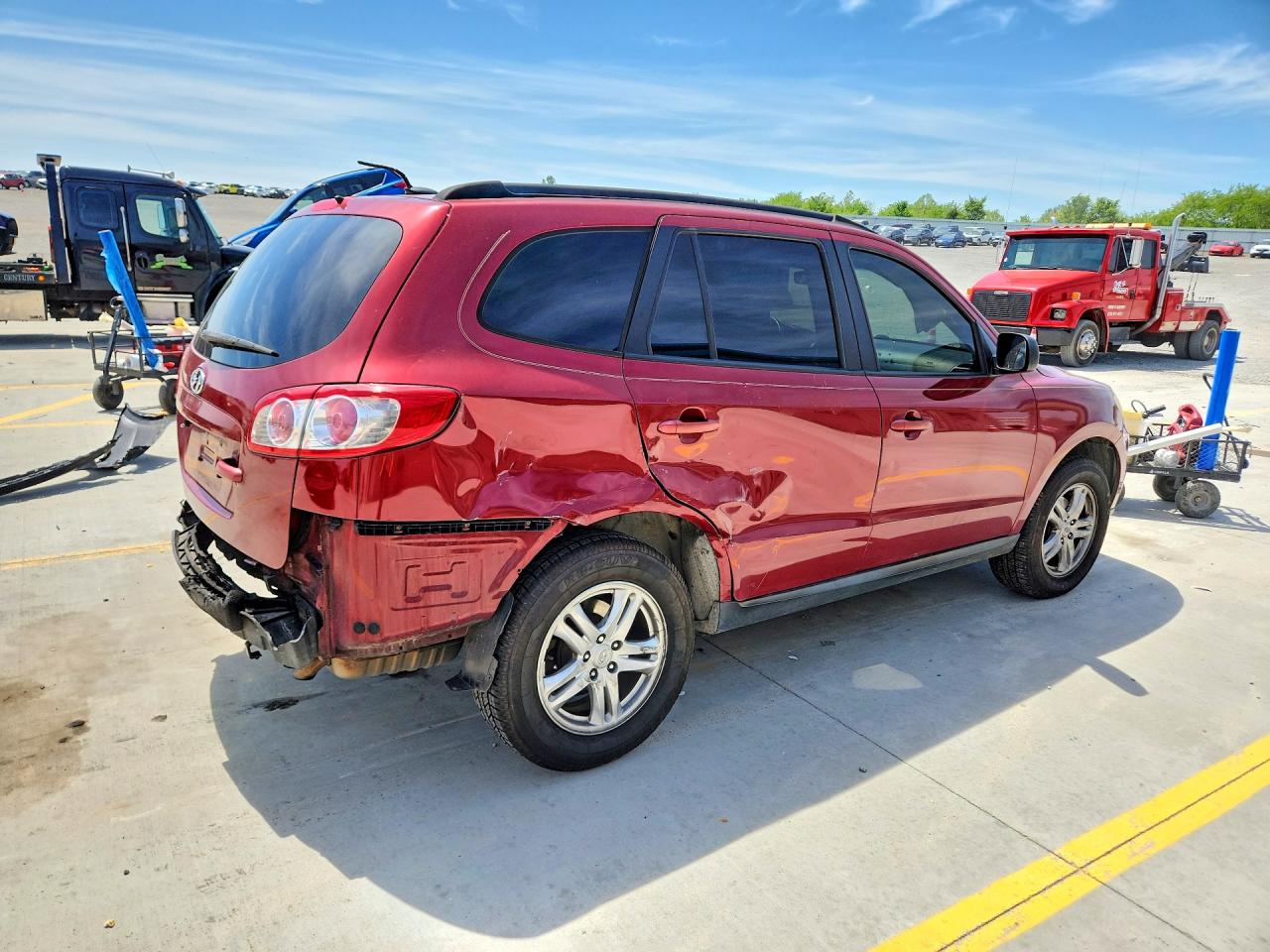 2011 Hyundai Santa Fe Gls Красный vin: 5XYZG3AB2BG008523