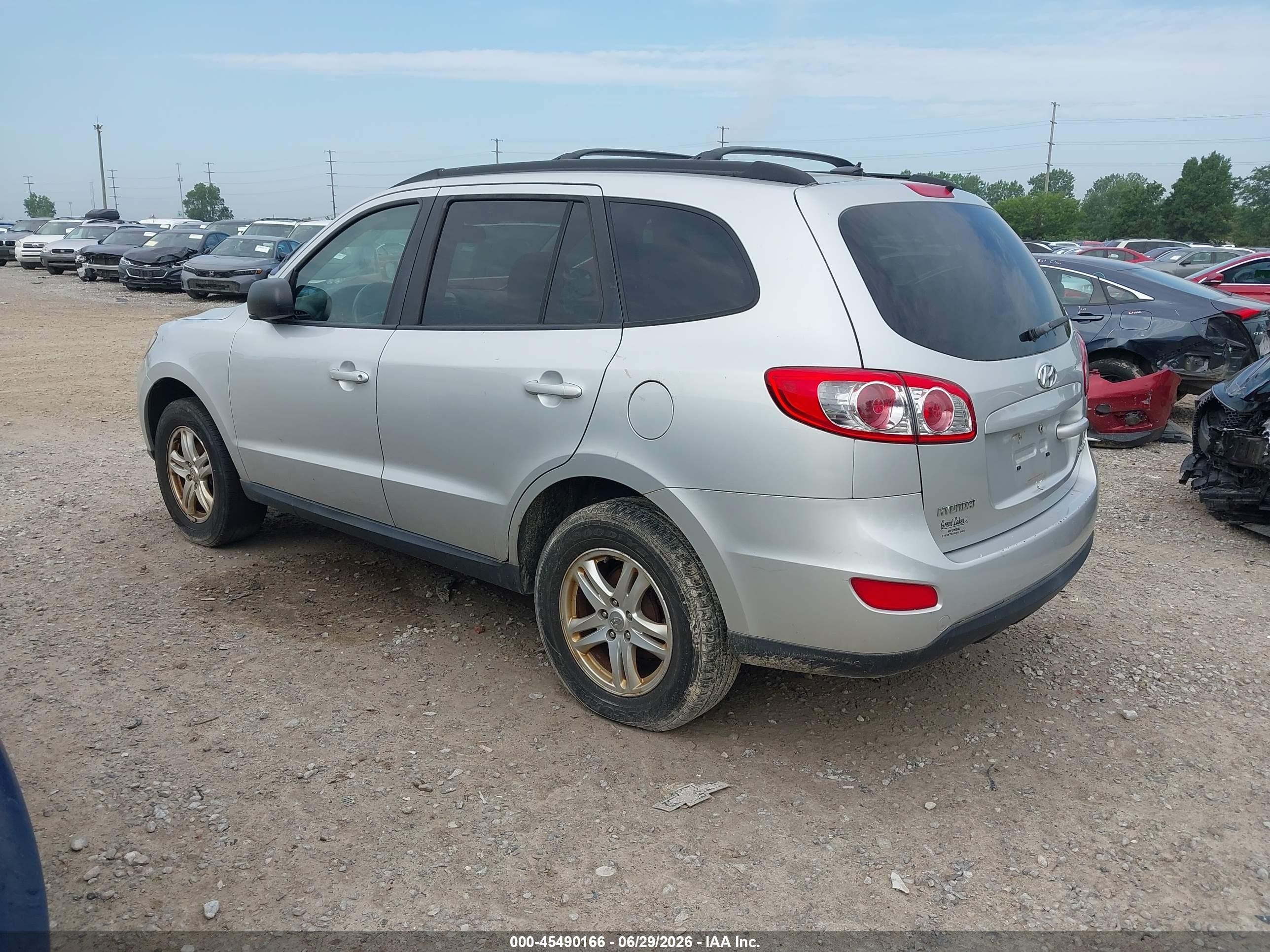 2011 Hyundai Santa Fe Gls Silver vin: 5XYZG3AB2BG077356