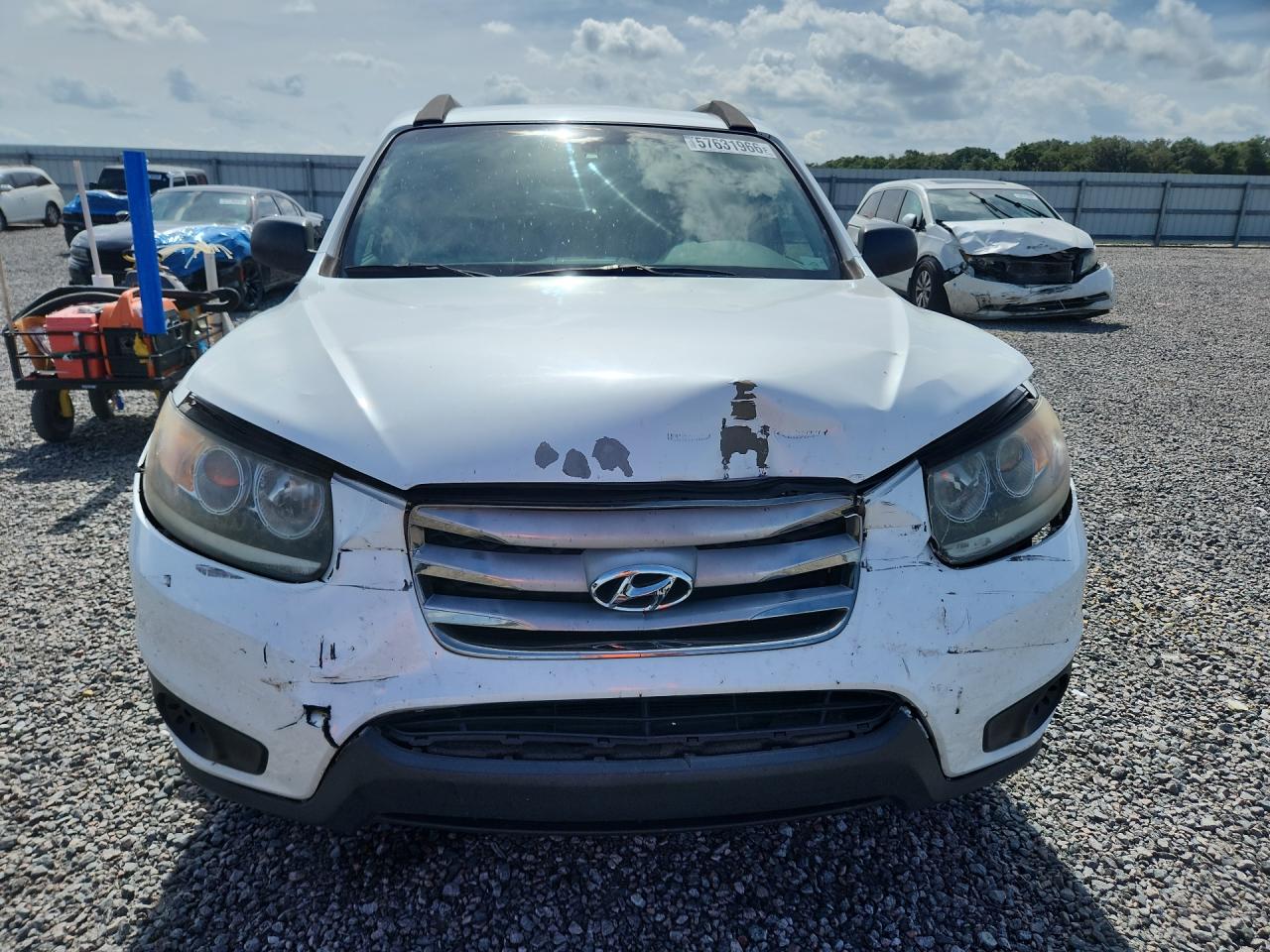 2012 Hyundai Santa Fe Gls White vin: 5XYZG3AB2CG114567