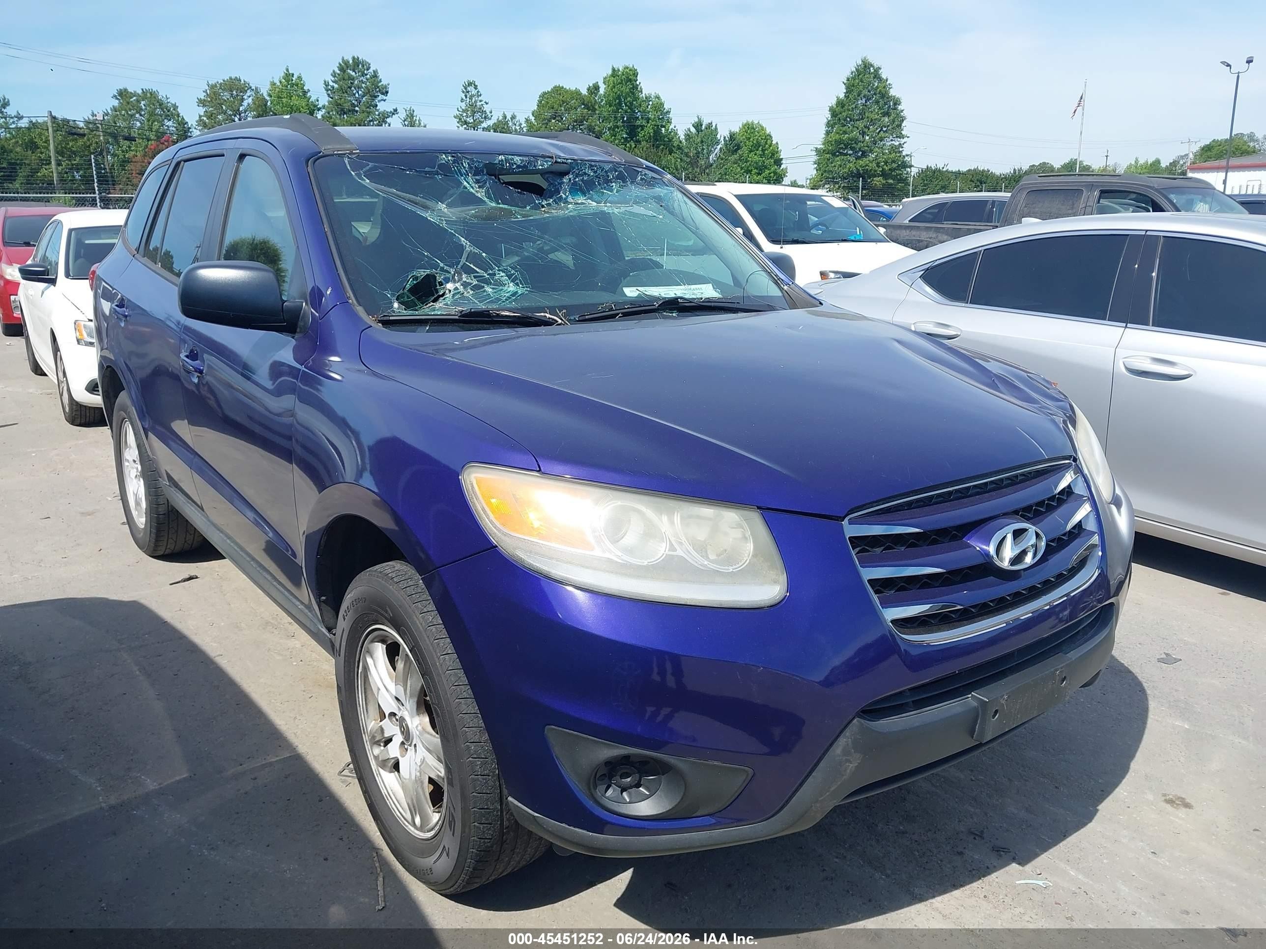 2012 Hyundai Santa Fe Gls Purple vin: 5XYZG3AB2CG122412