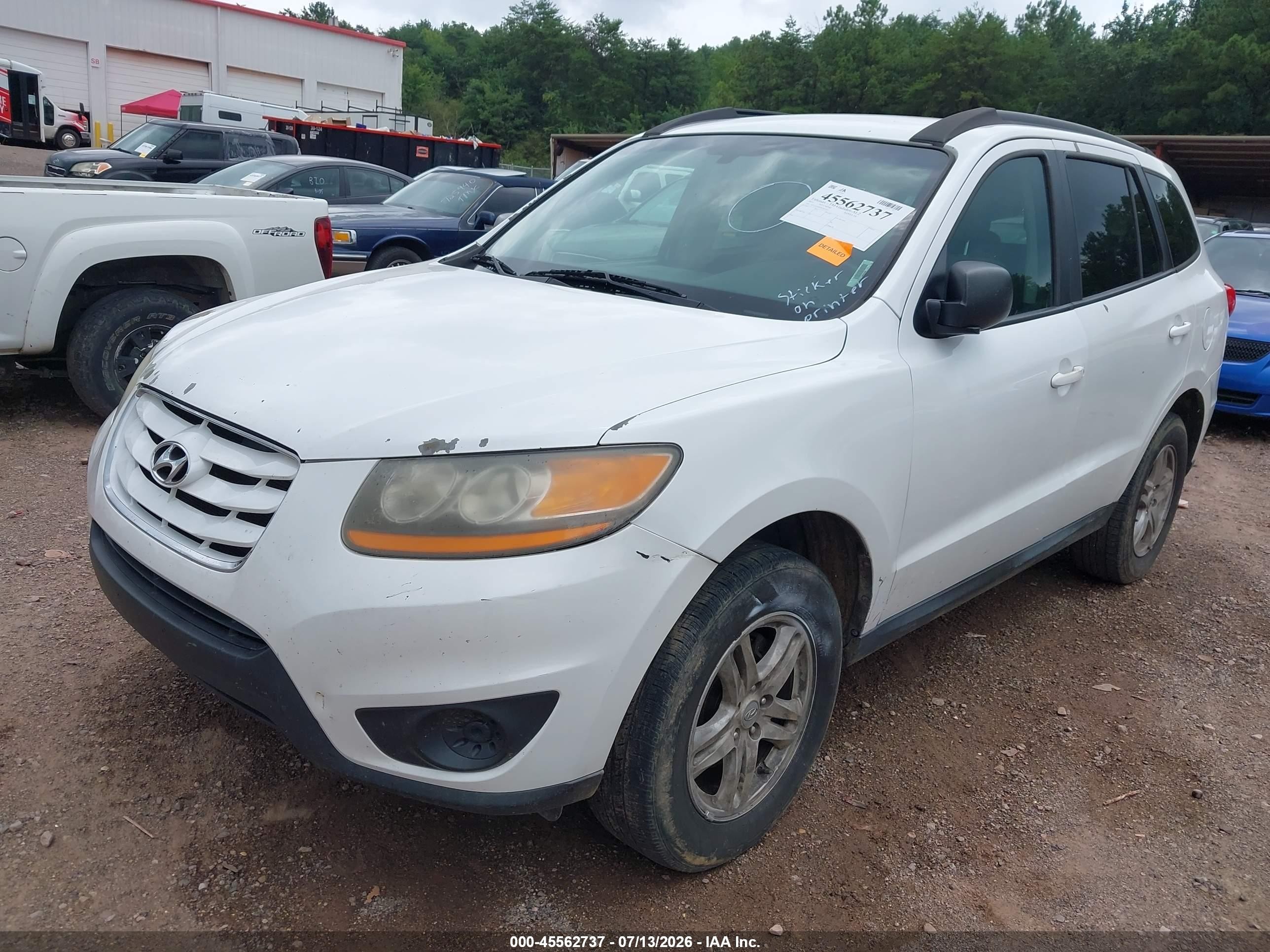 2011 Hyundai Santa Fe Gls Белый vin: 5XYZG3AB3BG003833