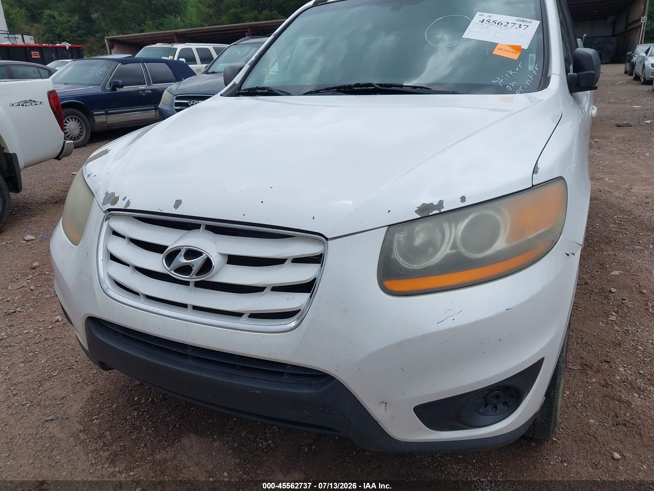 2011 Hyundai Santa Fe Gls Белый vin: 5XYZG3AB3BG003833