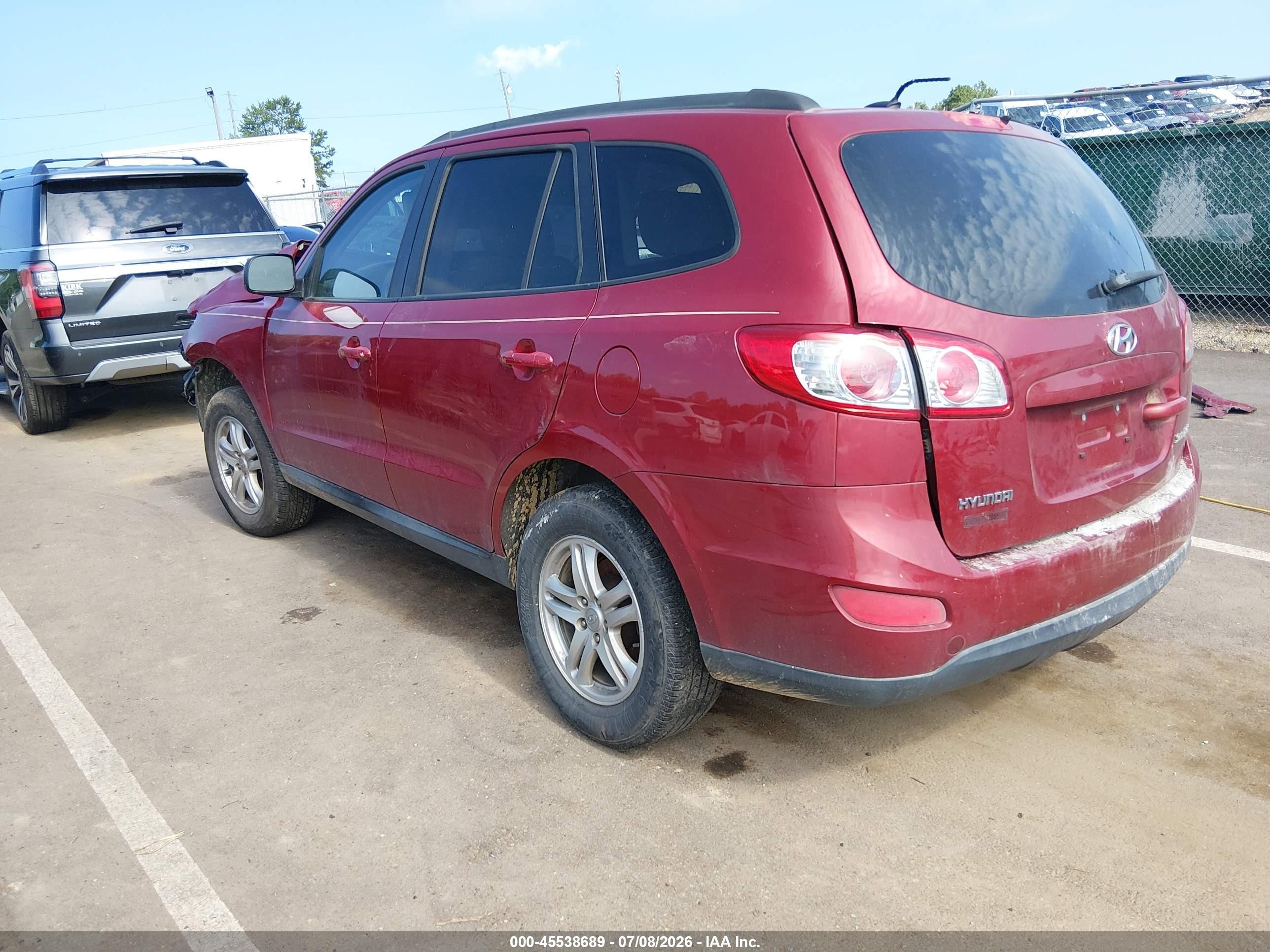 2011 Hyundai Santa Fe Gls Maroon vin: 5XYZG3AB3BG029929