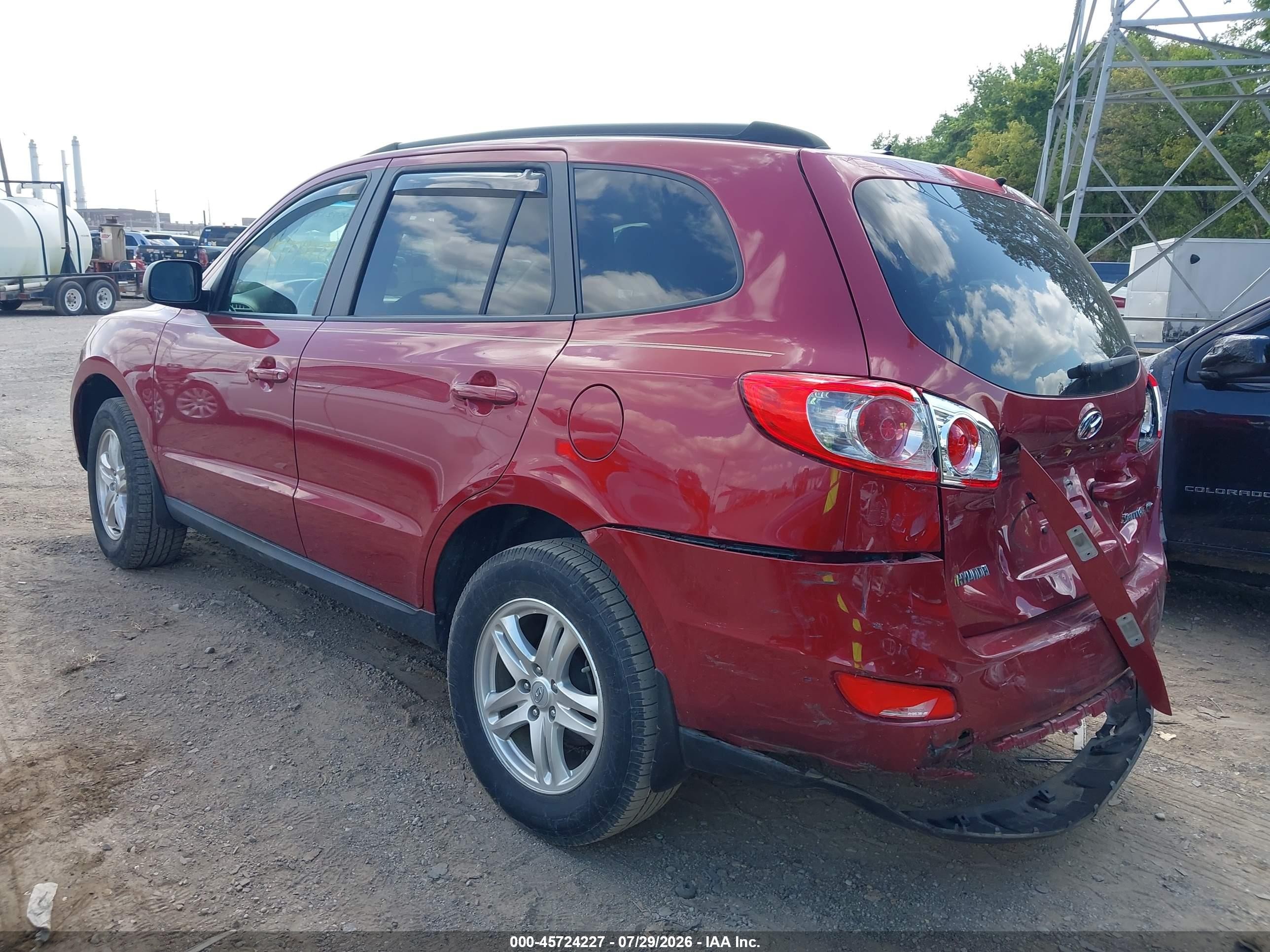 2011 Hyundai Santa Fe Gls Red vin: 5XYZG3AB3BG055060